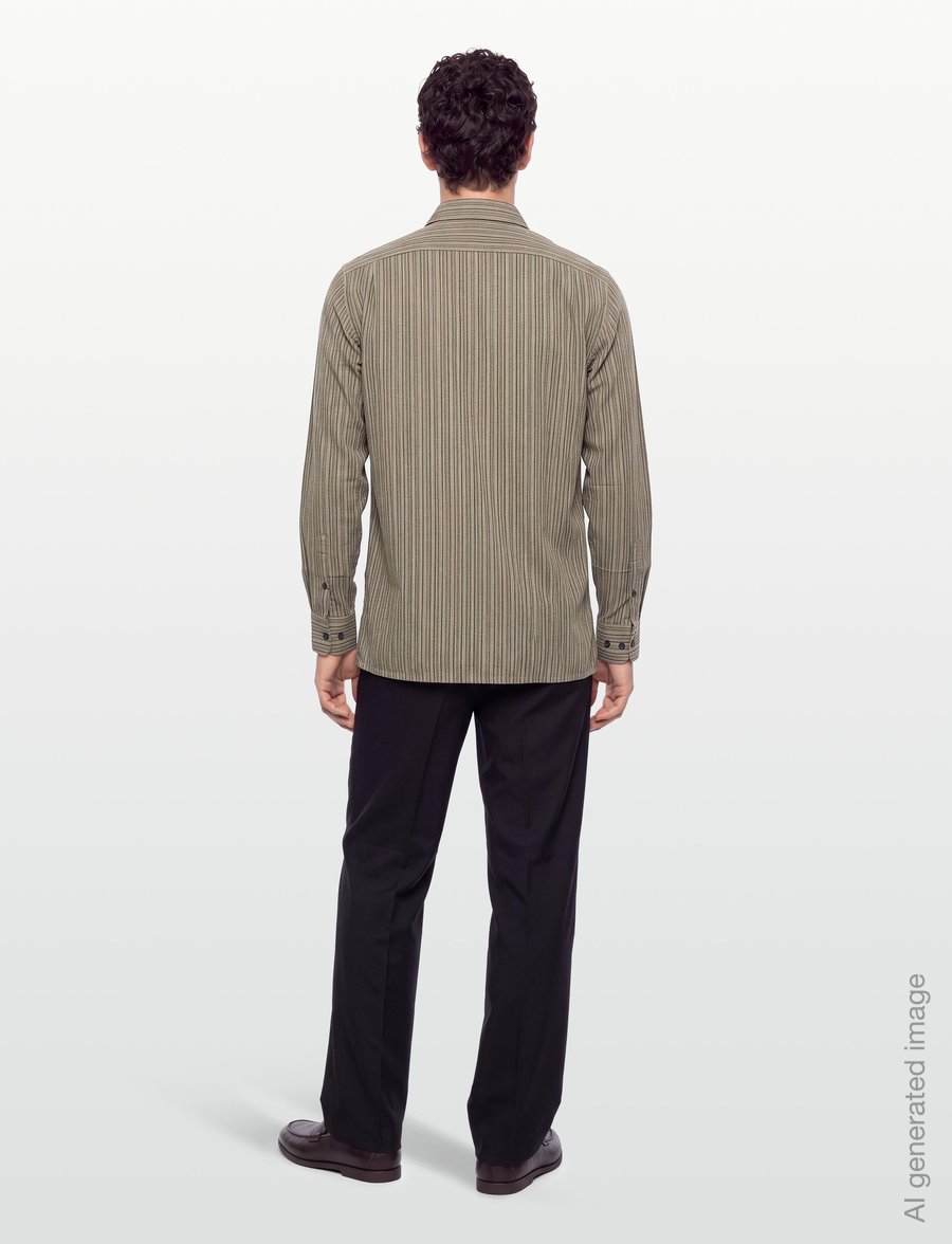 Mads Nørgaard - Flannel Stripe Sune Shirt - flanellskjortor - overland trek/sky captain/tama - 4