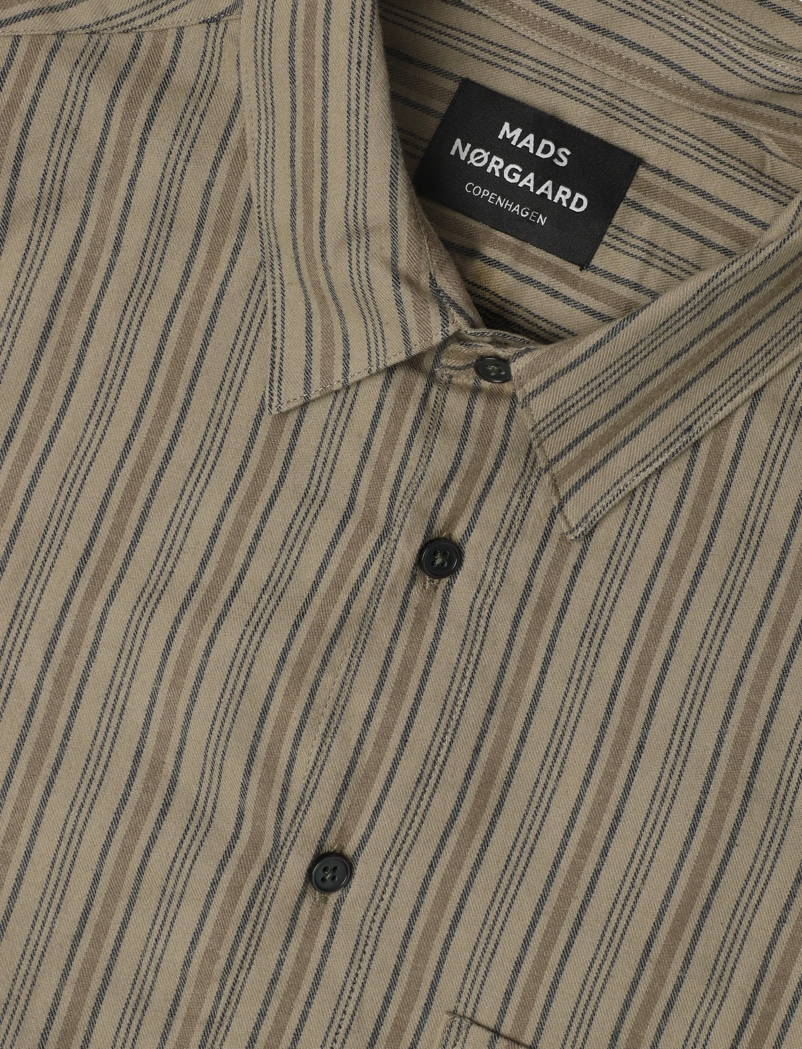 Mads Nørgaard - Flannel Stripe Sune Shirt - flanellskjortor - overland trek/sky captain/tama - 2