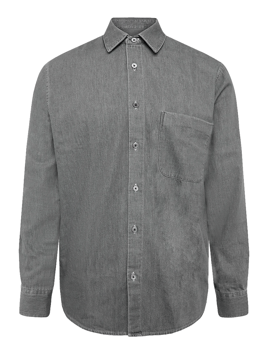 Mads Nørgaard - Sky Denim Sune Shirt - denimskjorter - mid black wash - 1