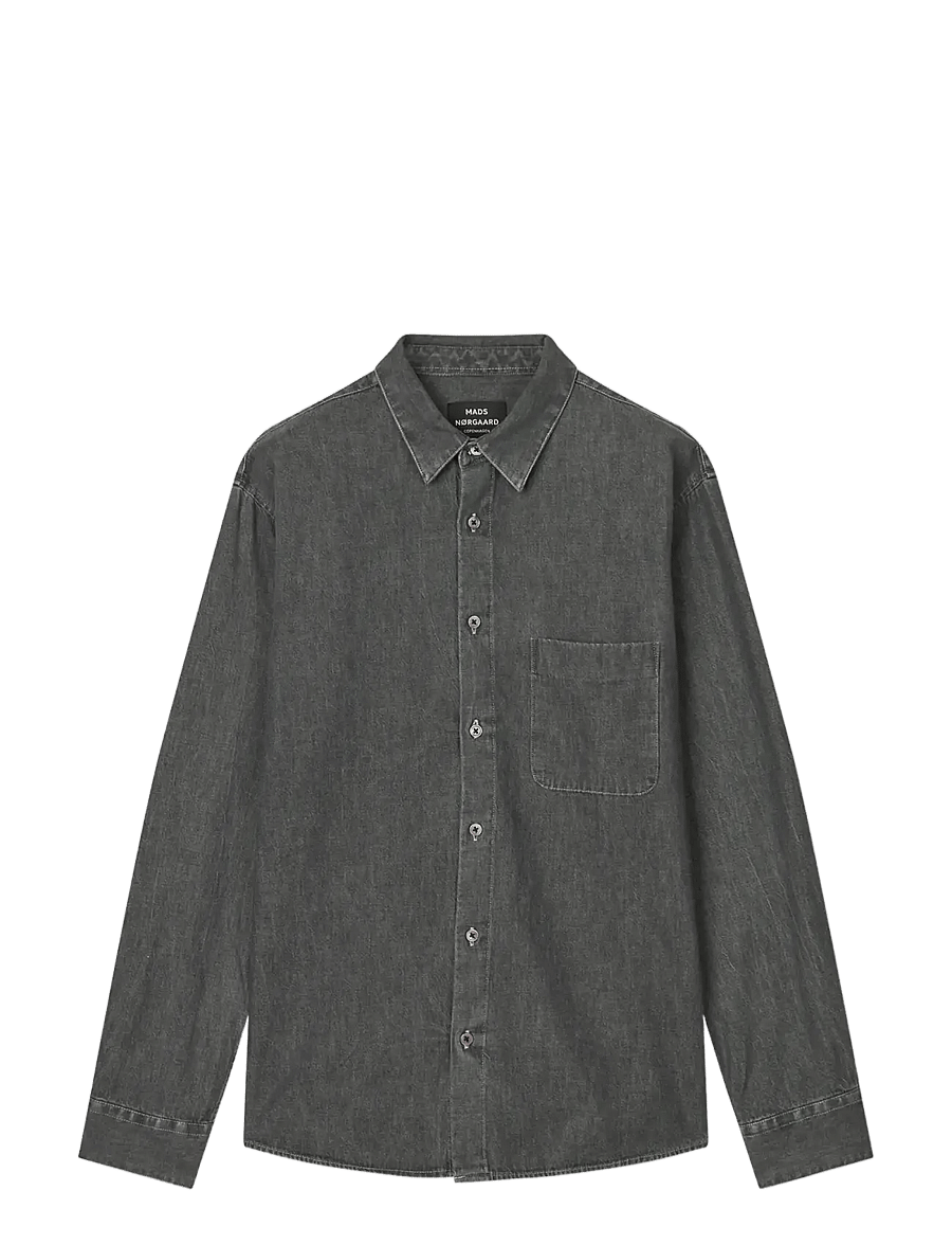 Mads Nørgaard - Sky Denim Sune Shirt - jeansskjortor - mid black wash - 1