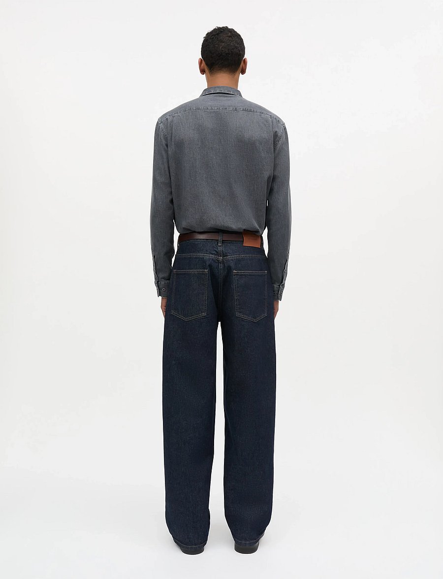 Mads Nørgaard - Sky Denim Sune Shirt - jeansskjortor - mid black wash - 2