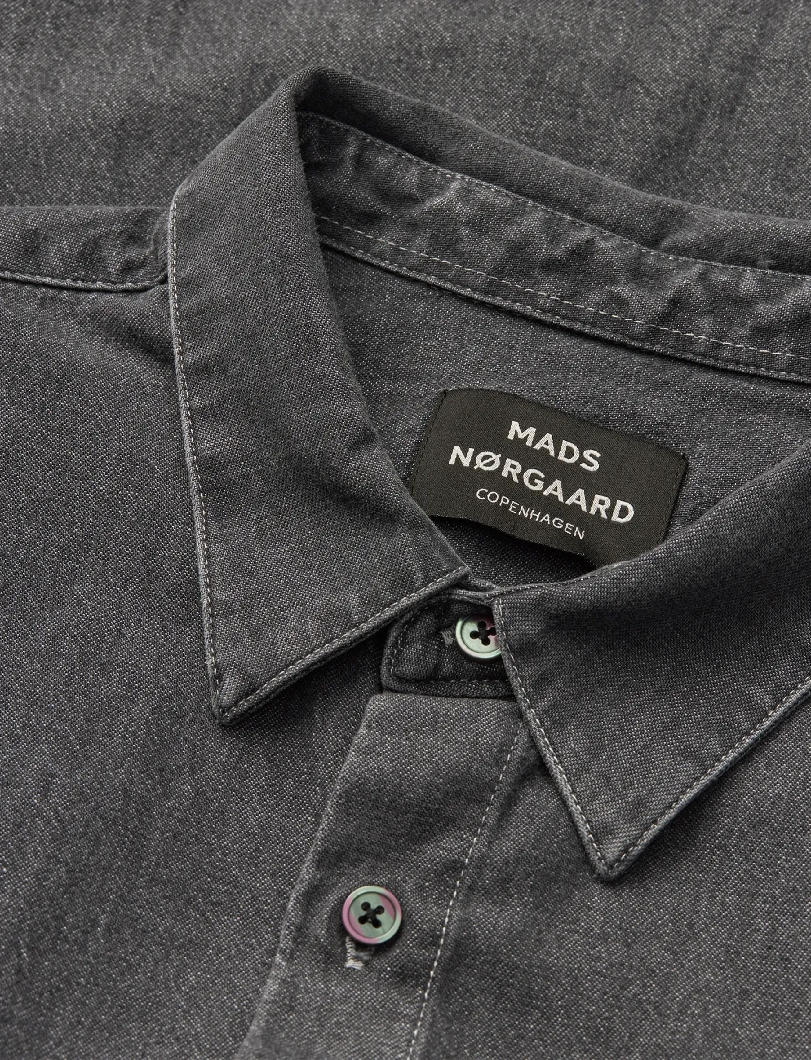 Mads Nørgaard - Sky Denim Sune Shirt - jeansskjortor - mid black wash - 3