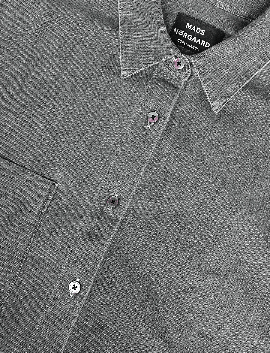 Mads Nørgaard - Sky Denim Sune Shirt - denimskjorter - mid black wash - 4
