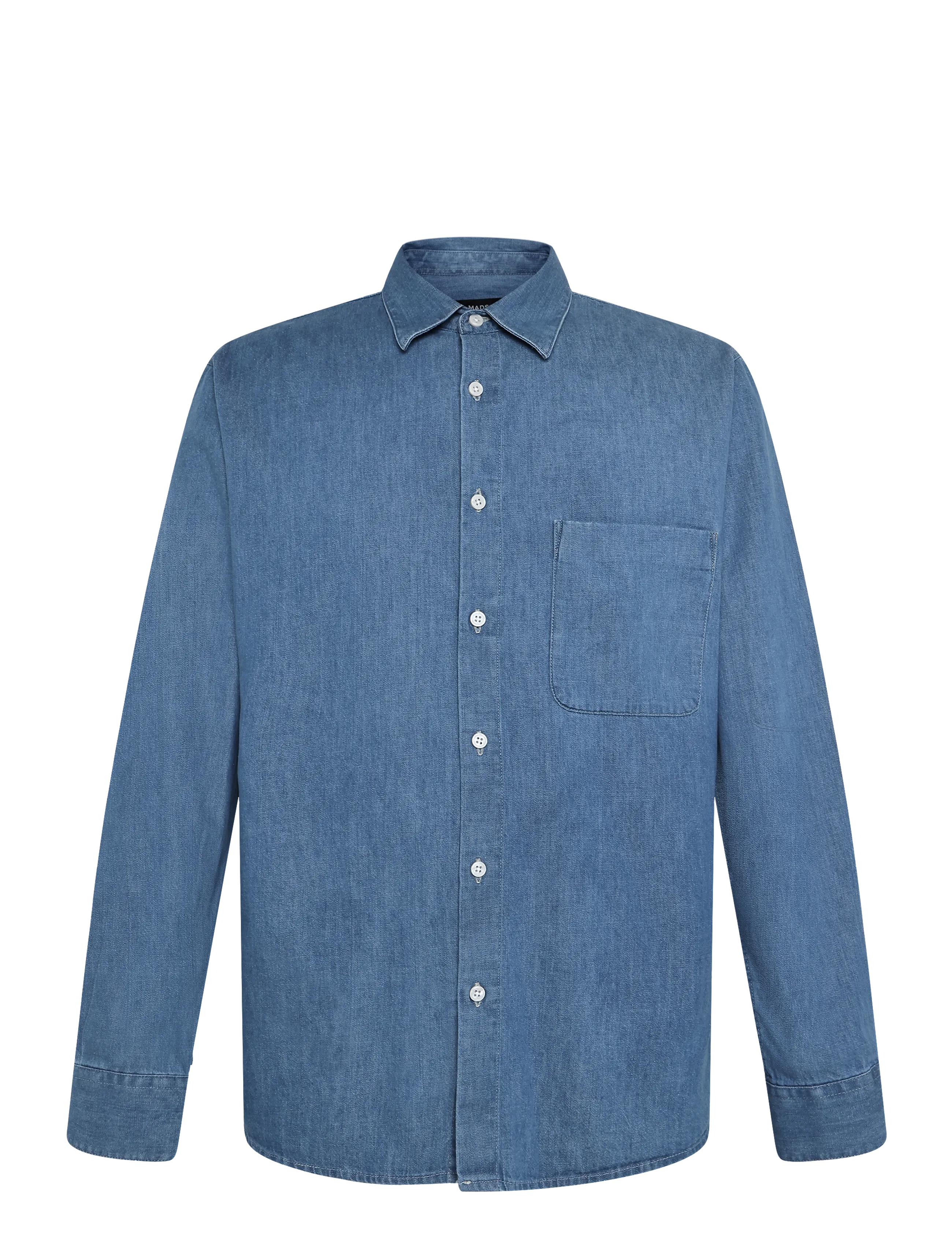 Mads Nørgaard - Sky Denim Sune Shirt - denim shirts - mid blue wash - 1