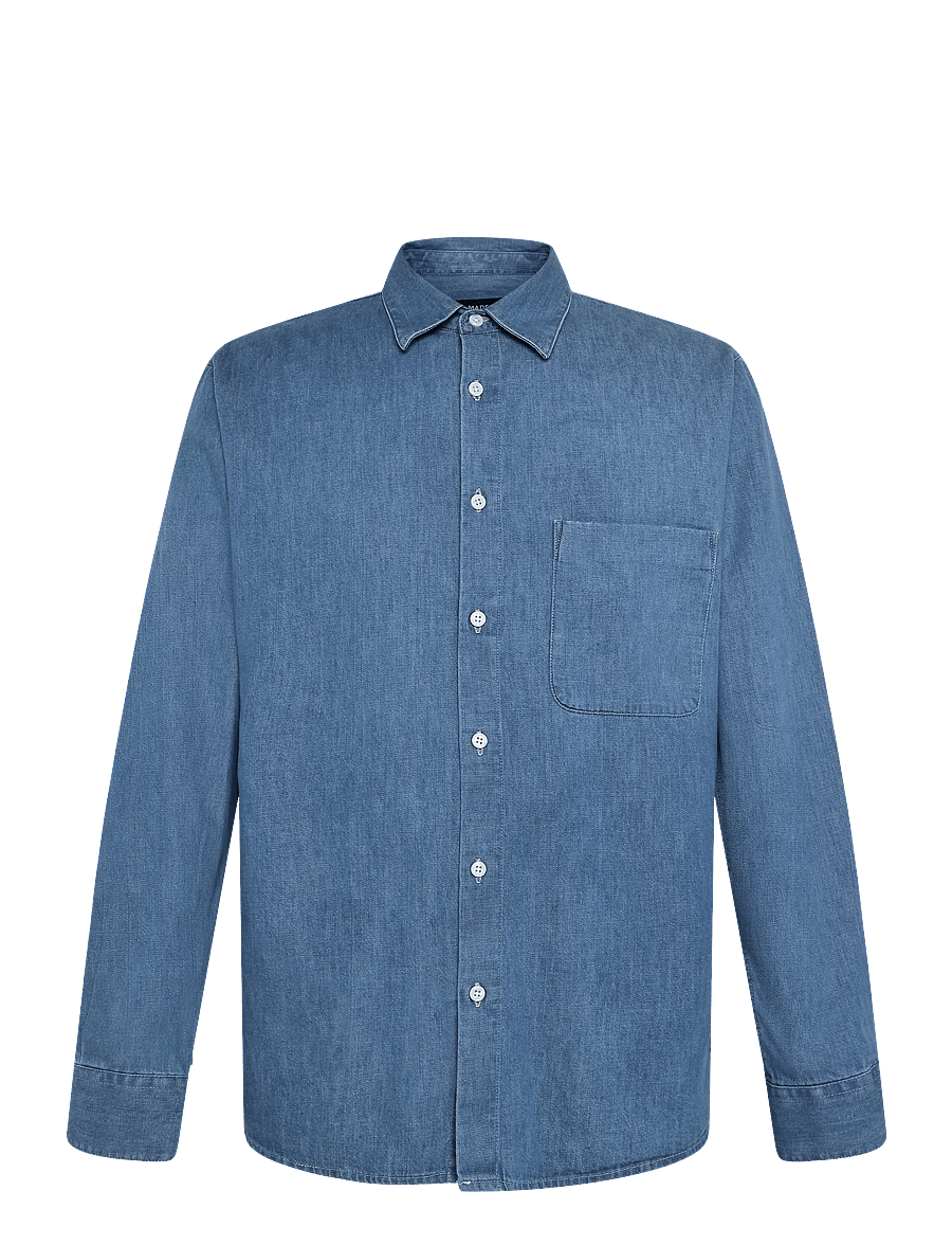 Mads Nørgaard - Sky Denim Sune Shirt - denimskjorter - mid blue wash - 1