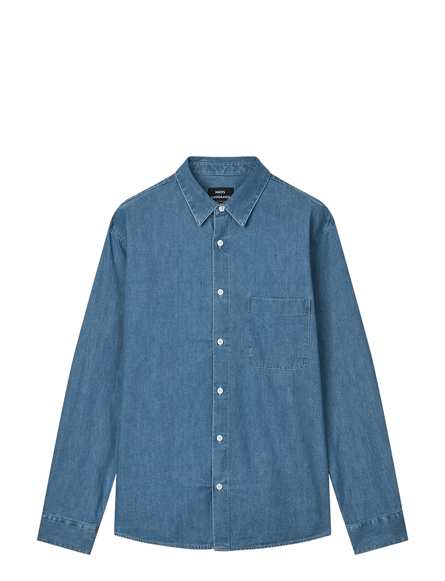 Mads Nørgaard - Sky Denim Sune Shirt - mid blue wash - 1