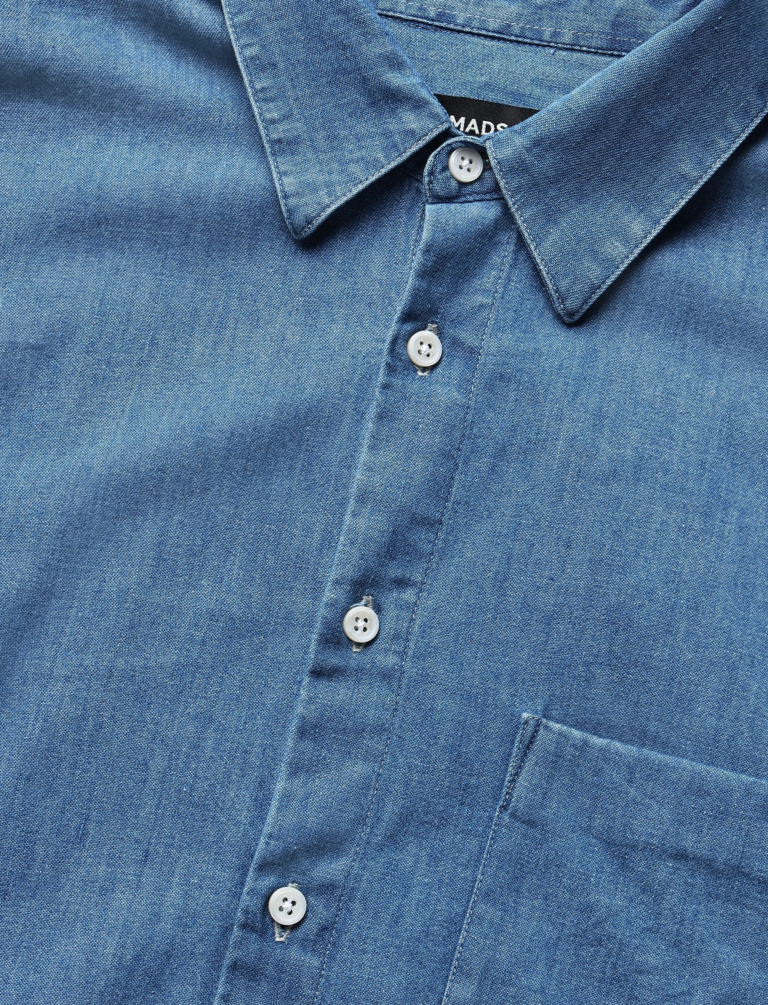 Mads Nørgaard - Sky Denim Sune Shirt - denim shirts - mid blue wash - 4