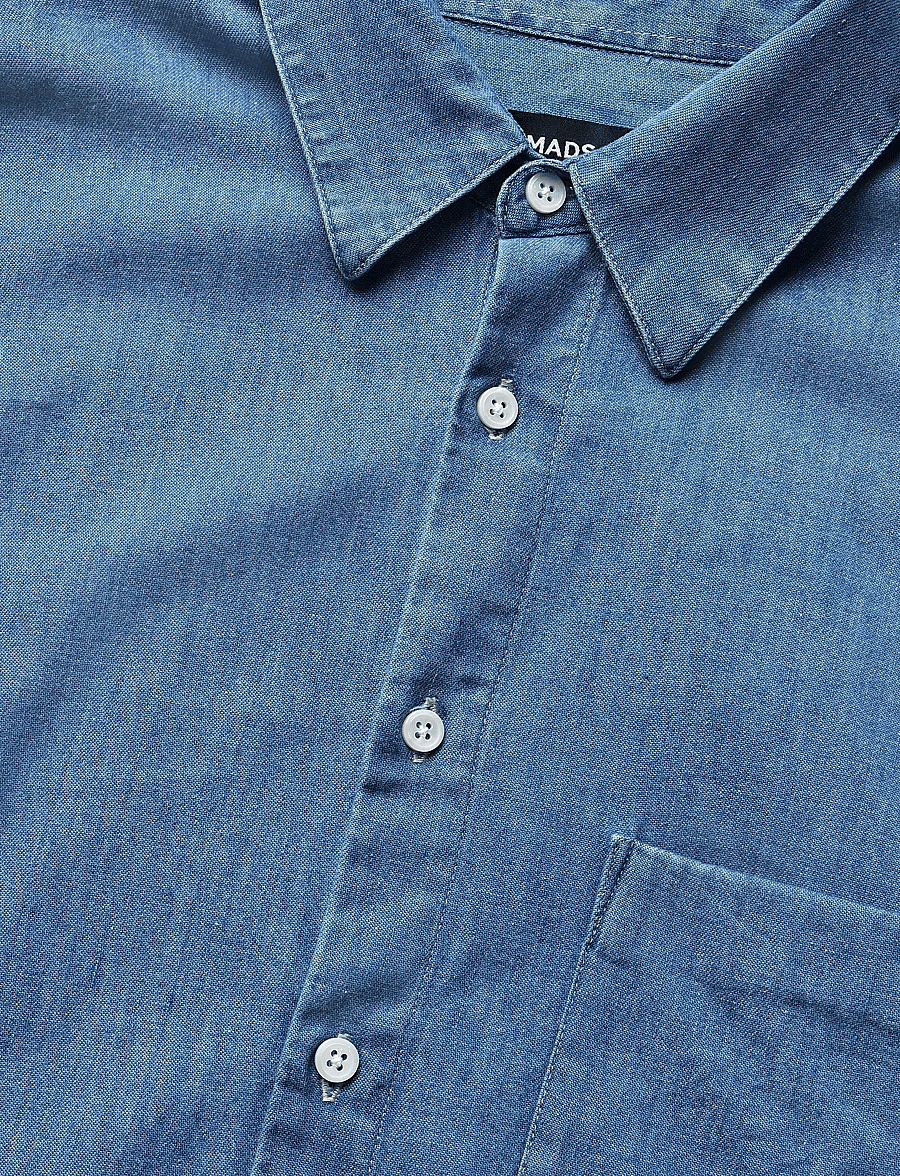 Mads Nørgaard - Sky Denim Sune Shirt - denimskjorter - mid blue wash - 4