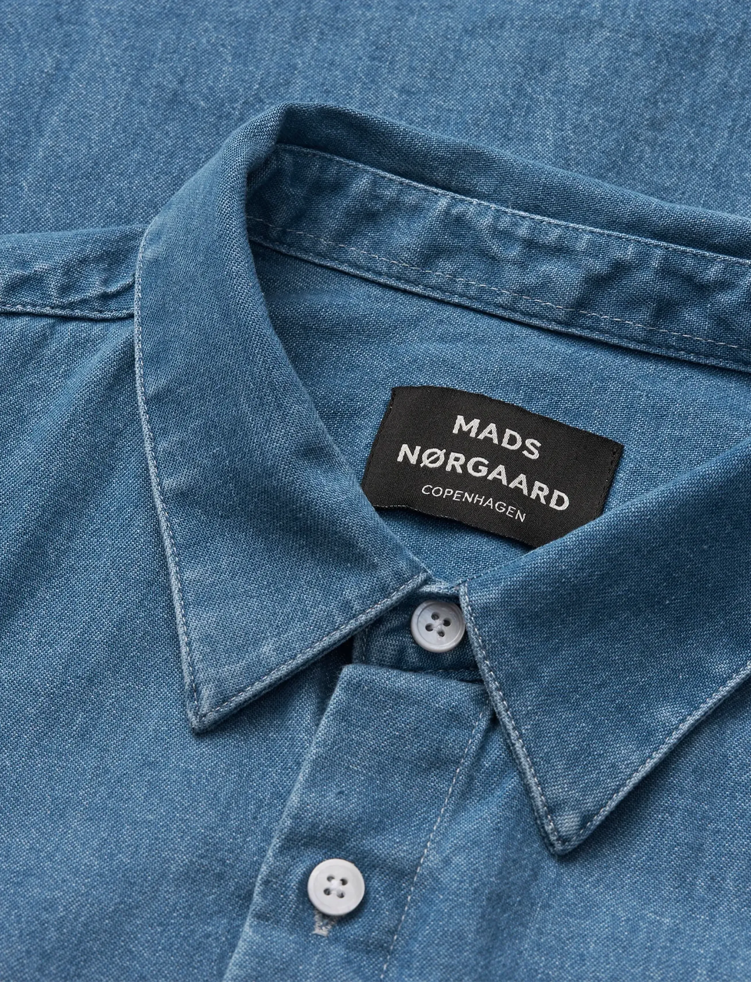 Mads Nørgaard - Sky Denim Sune Shirt - mid blue wash - 3