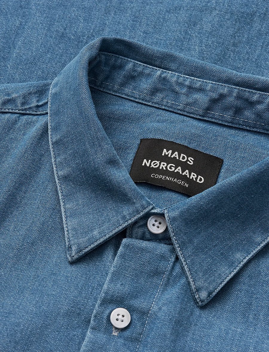 Mads Nørgaard - Sky Denim Sune Shirt - mid blue wash - 3