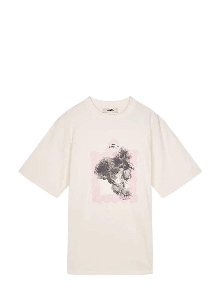 Mads Nørgaard - Cotton Jersey Dassel Tee - t-shirts - snow white - 1