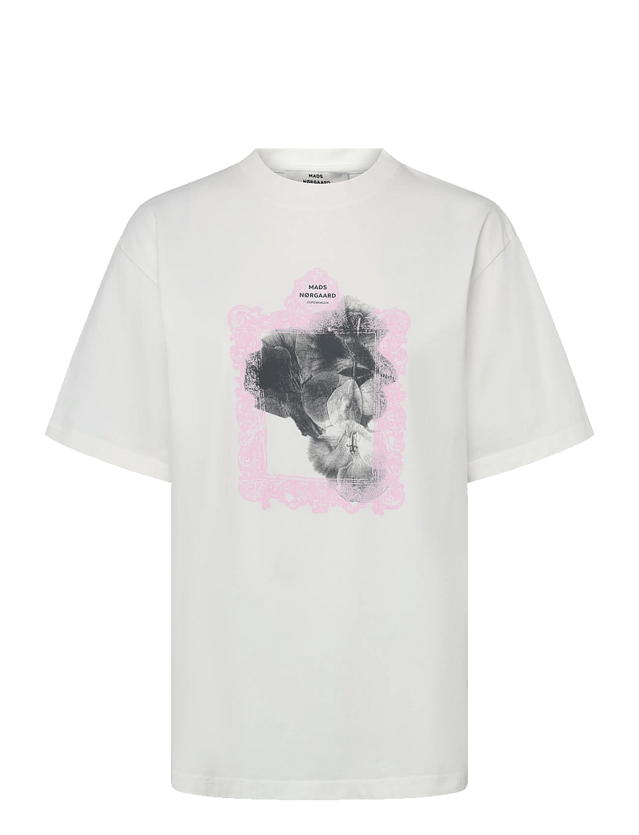 Mads Nørgaard - Cotton Jersey Dassel Tee - marškinėliai - snow white - 1