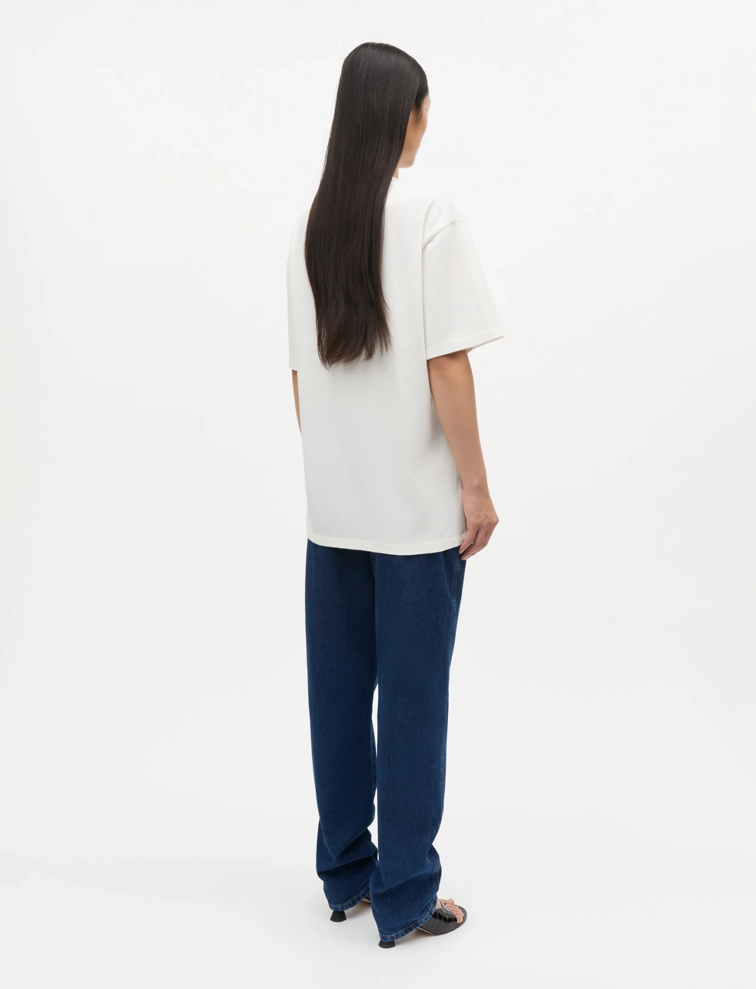 Mads Nørgaard - Cotton Jersey Dassel Tee - t-särgid - snow white - 2