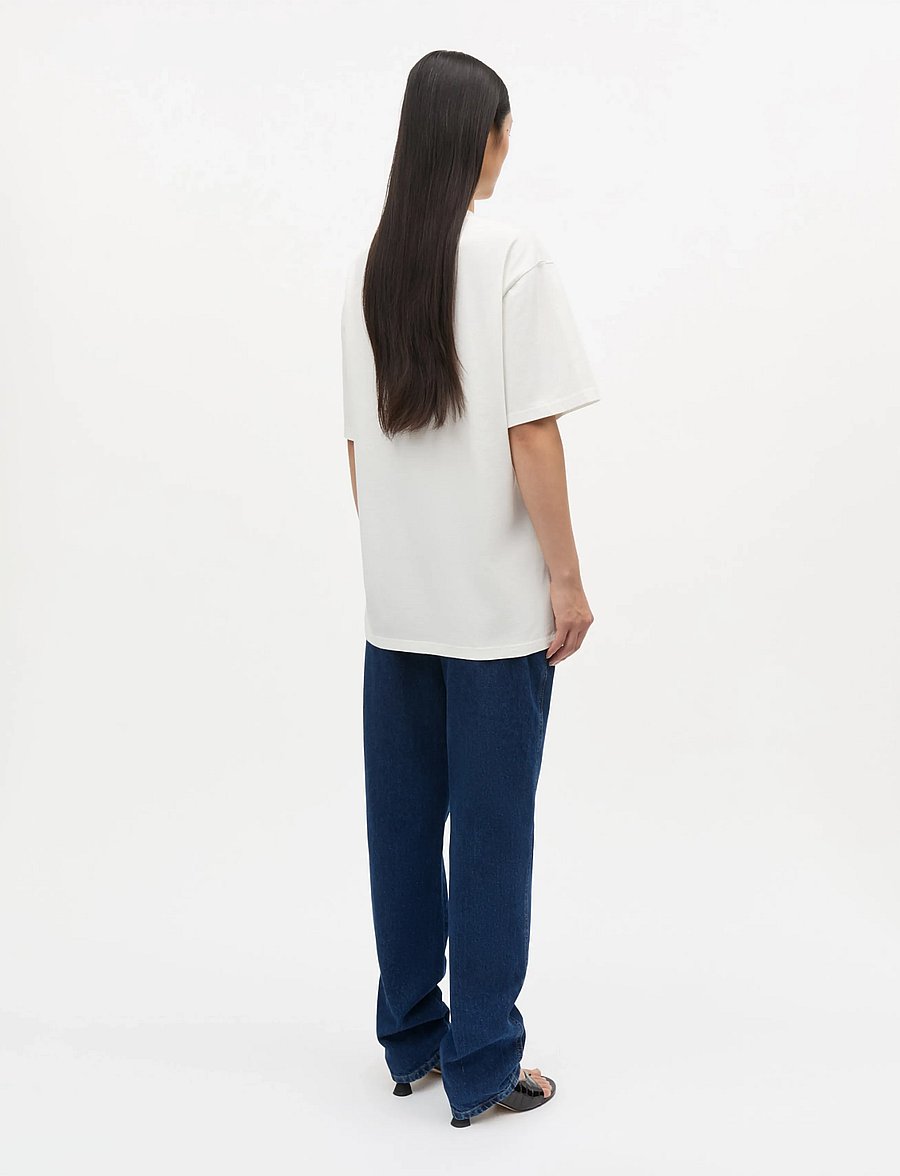Mads Nørgaard - Cotton Jersey Dassel Tee - t-shirts - snow white - 2