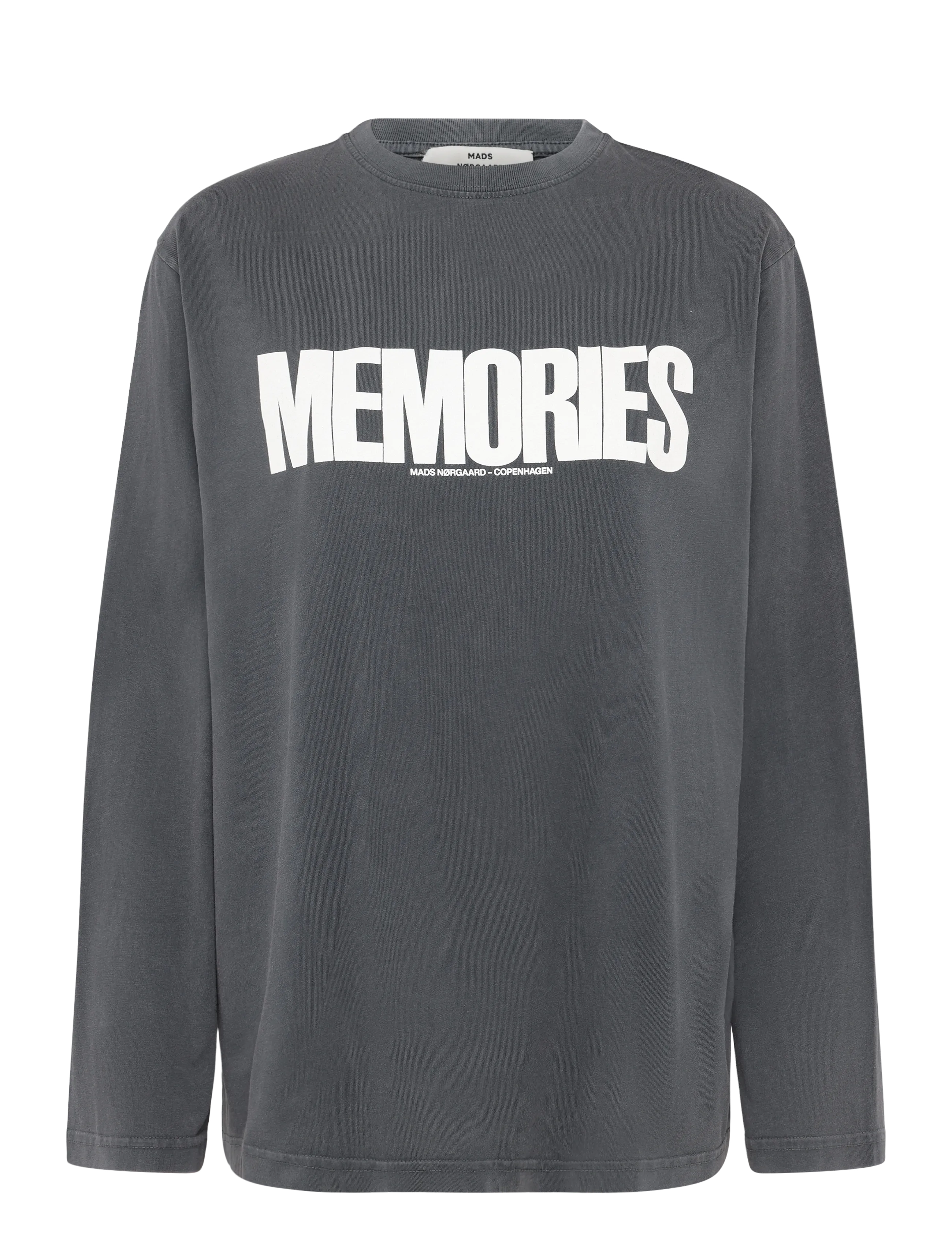 Mads Nørgaard - Cotton Jersey Jerry Tee LS - langärmlige tops - washed black - 1