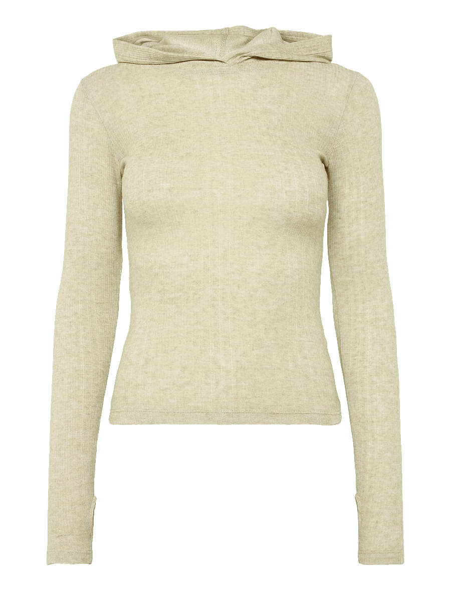 Mads Nørgaard - Point Wool Tutti Hood - hoodies - beige - 0
