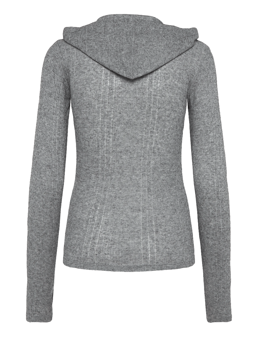 Mads Nørgaard - Point Wool Tutti Hood - hoodies - dark grey melange - 1