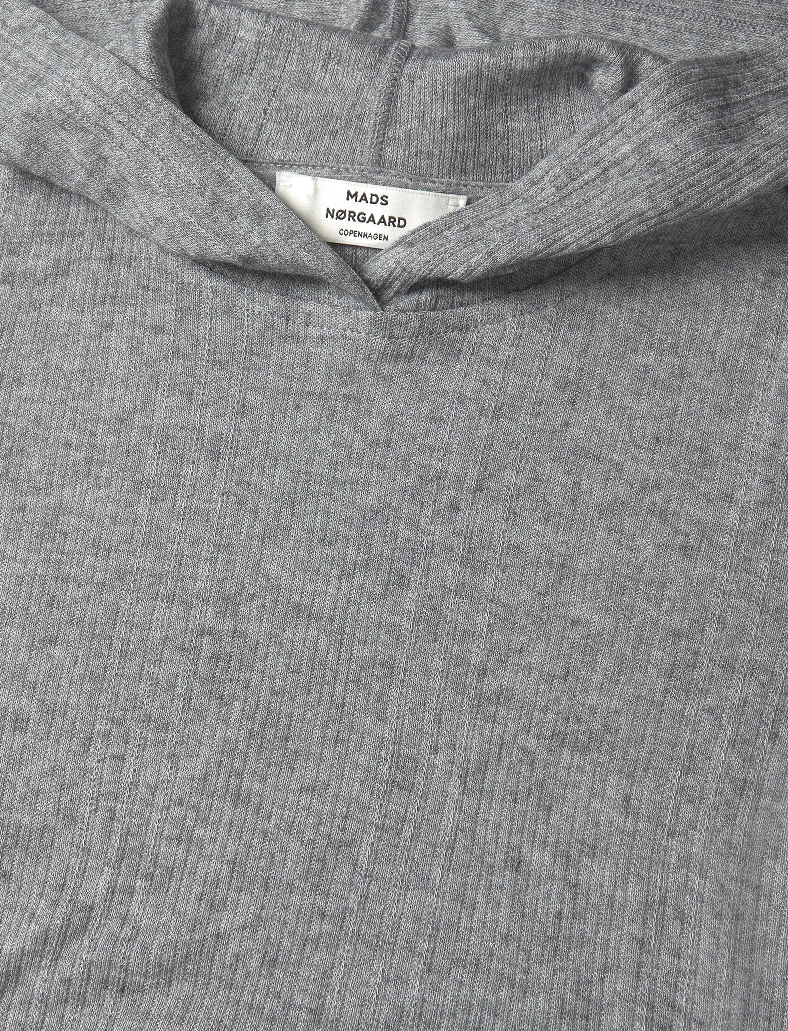 Mads Nørgaard - Point Wool Tutti Hood - hoodies - dark grey melange - 2