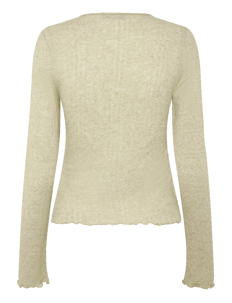 Mads Nørgaard - Point Wool Amy Cardigan - strickjacken - beige - 1