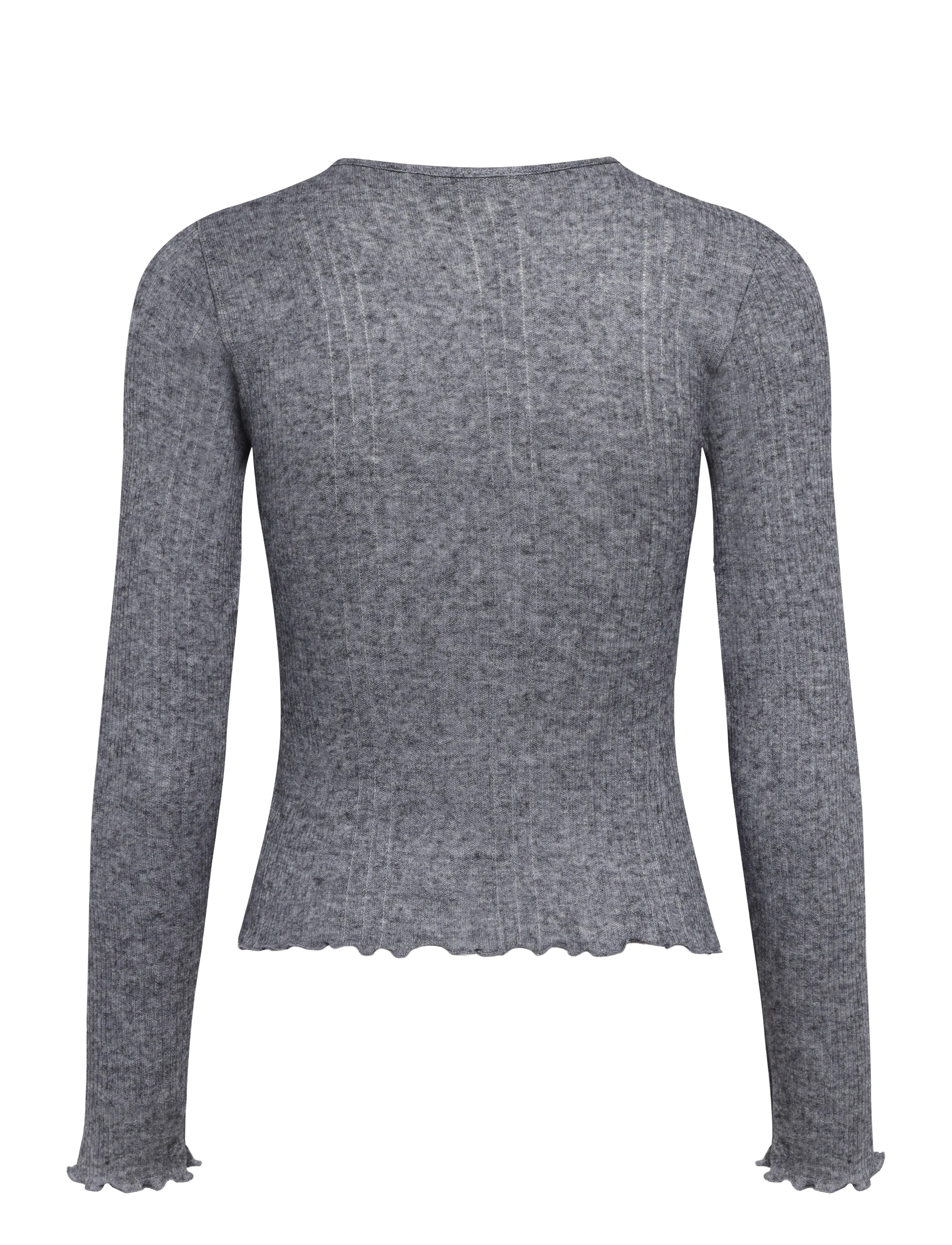 Mads Nørgaard - Point Wool Amy Cardigan - dark grey melange - 1