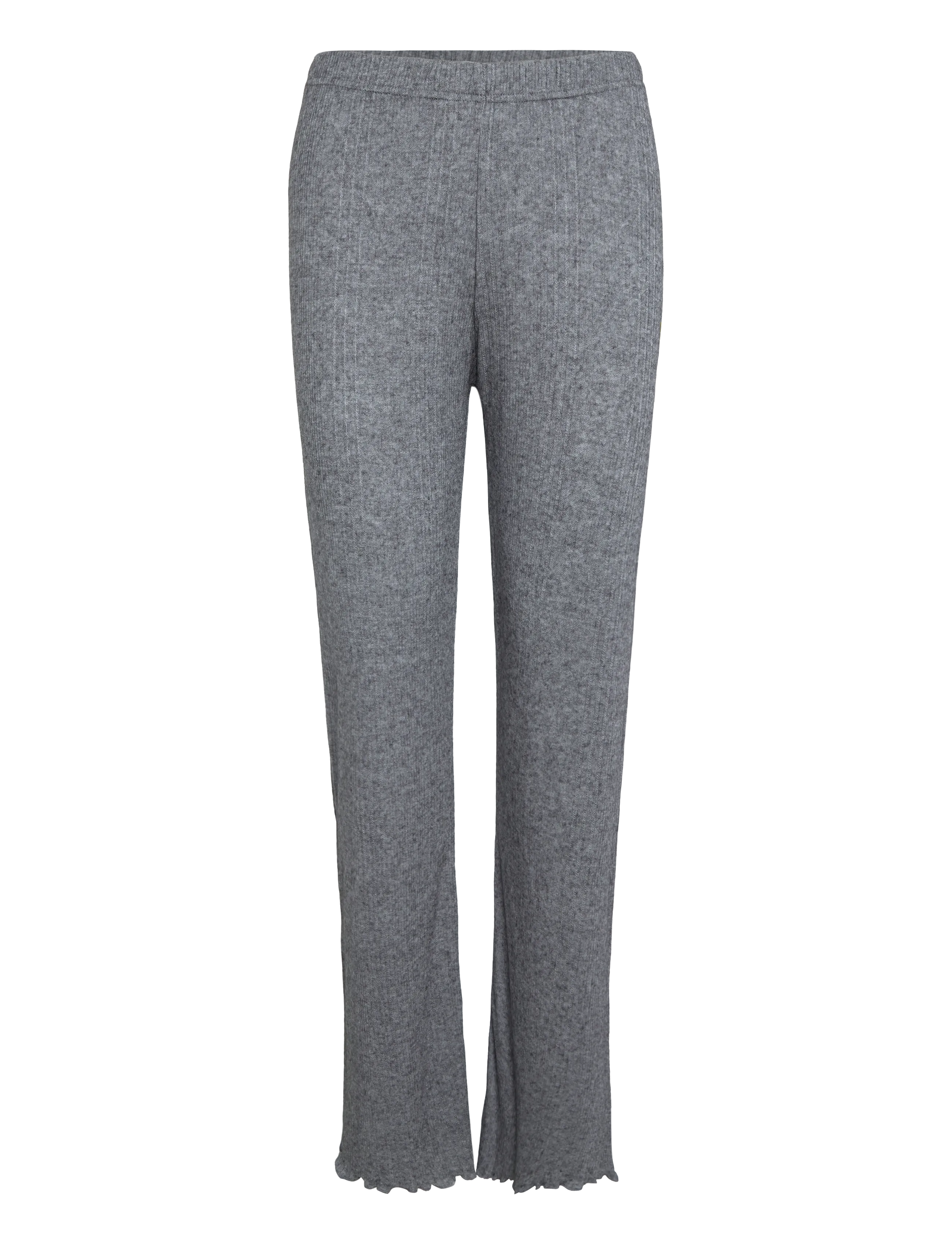 Mads Nørgaard Point Wool Lonnie Pants - Bukser - DARK GREY MELANGE / grey