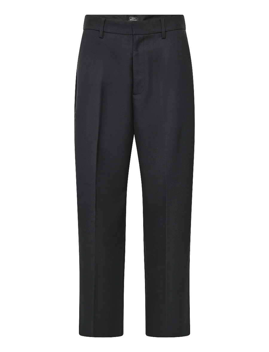 Mads Nørgaard - Super Twill Henry Pants - casual bukser - black - 0