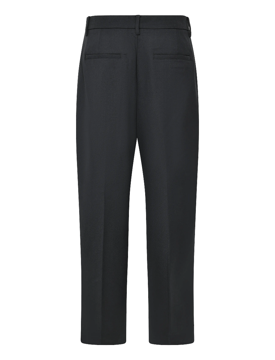 Mads Nørgaard - Super Twill Henry Pants - casual bukser - black - 1