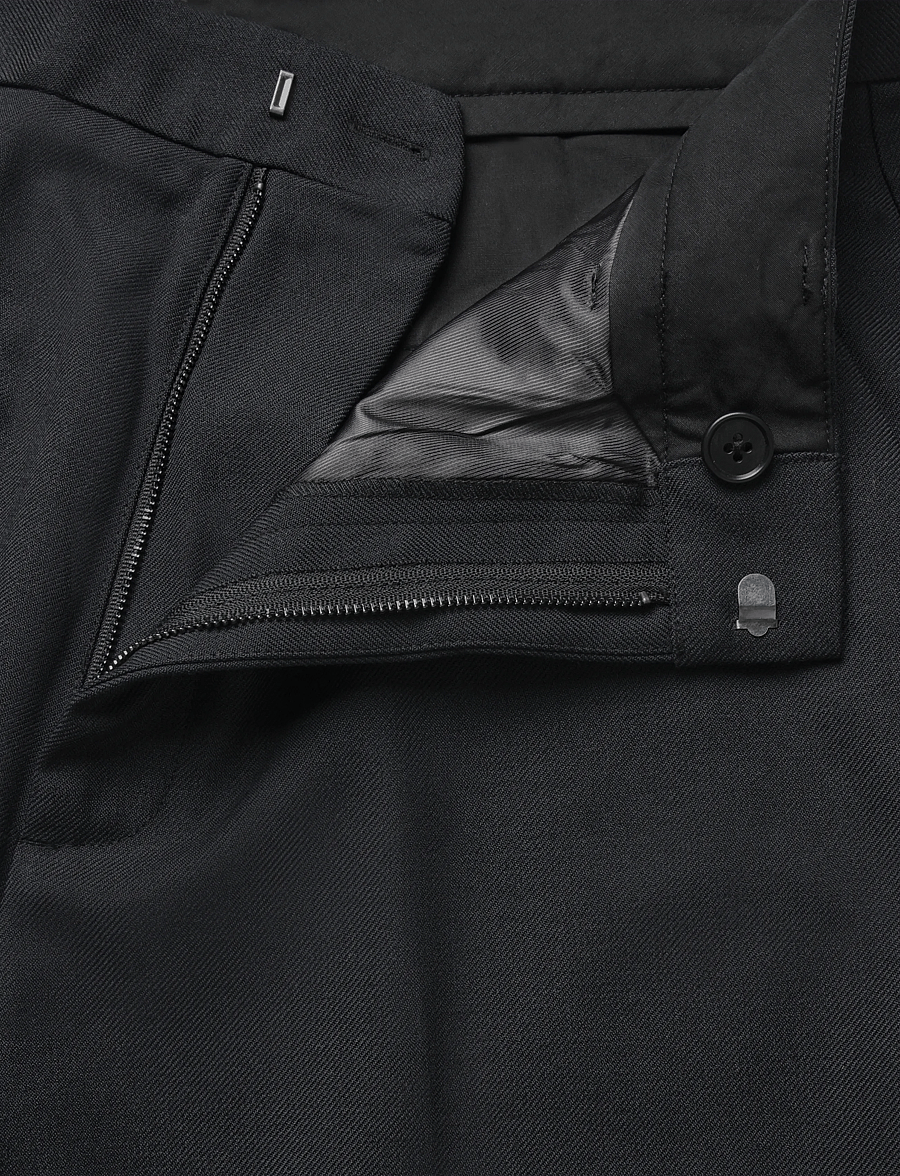 Mads Nørgaard - Super Twill Henry Pants - casual bukser - black - 3