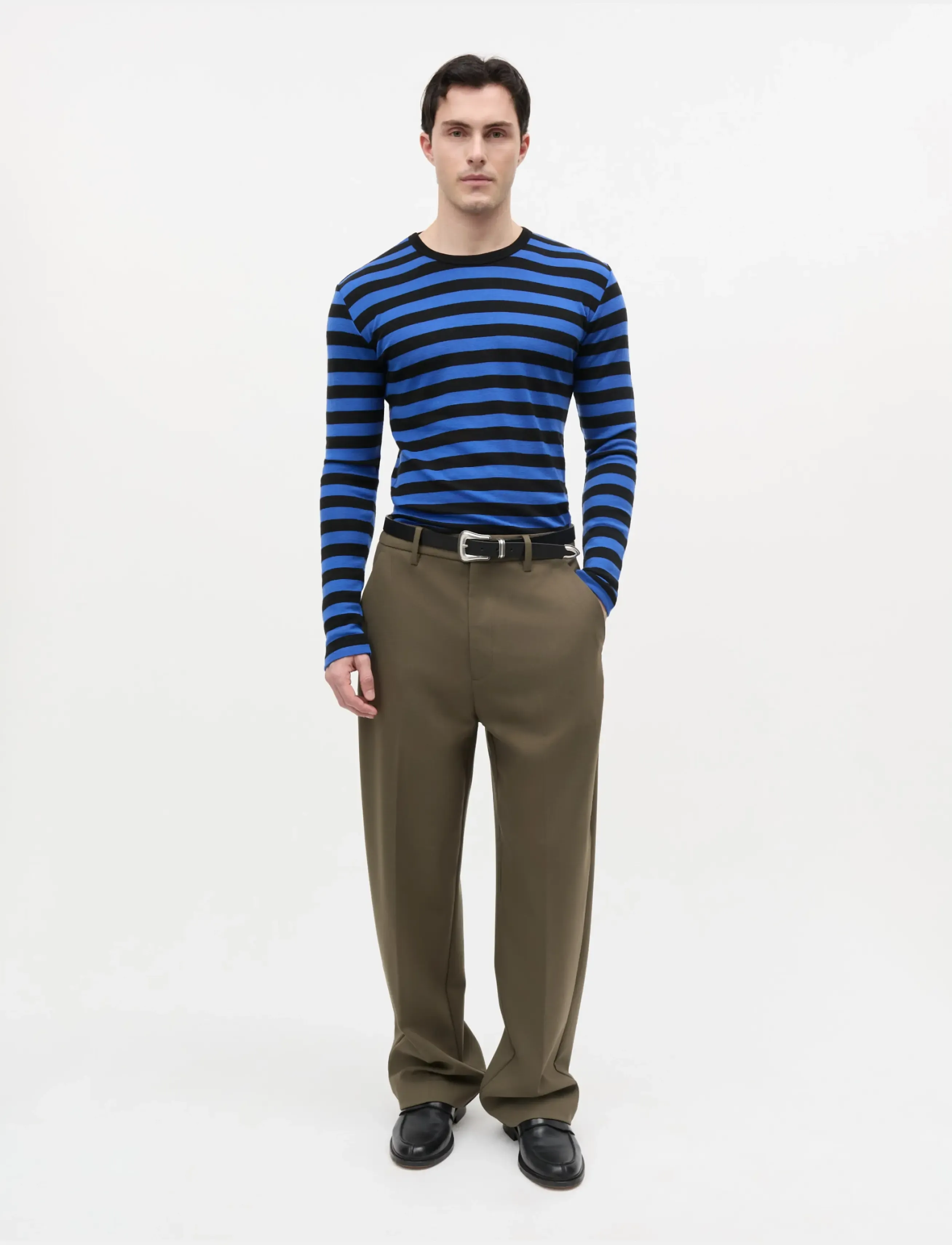 Mads Nørgaard Super Twill Henry Pants - Bukser - TARMAC / khaki/green