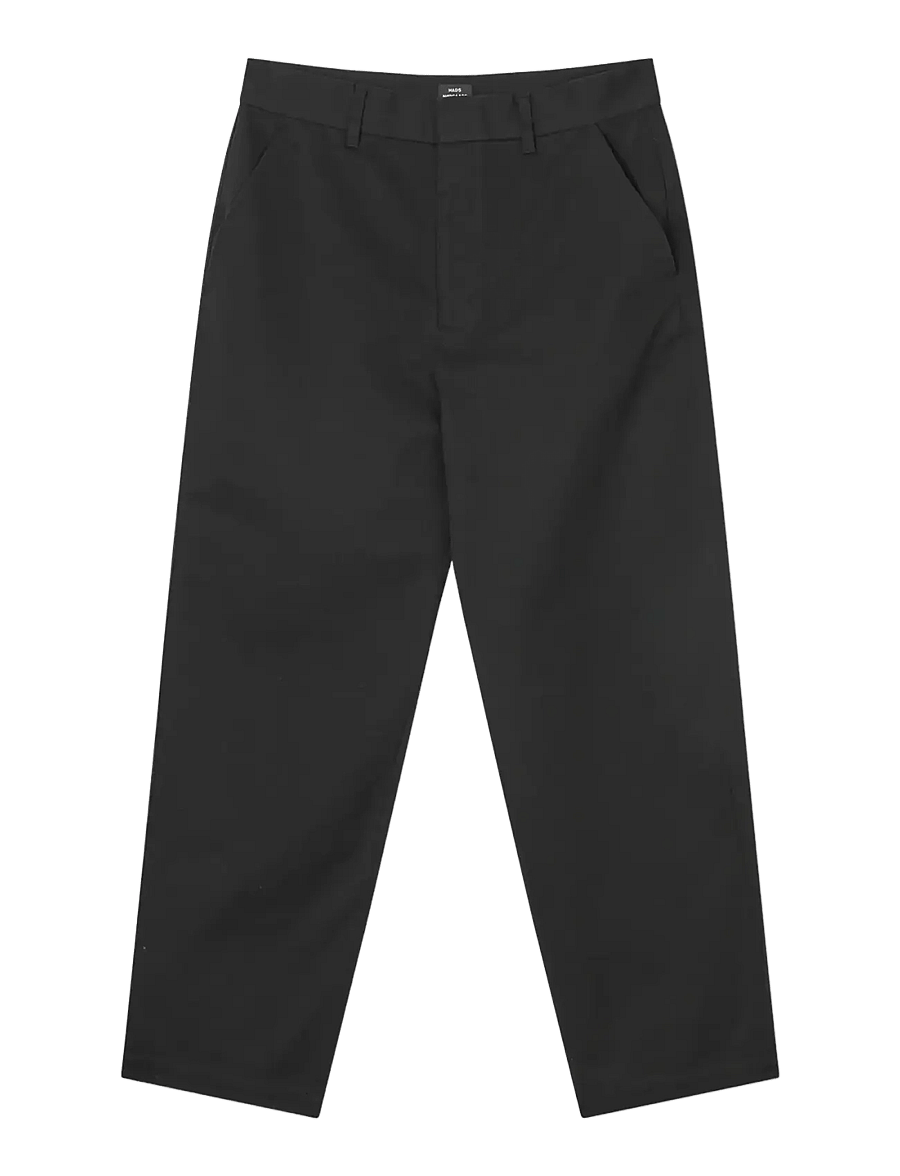 Mads Nørgaard - Cotton Twill Henry Pants - black - 1