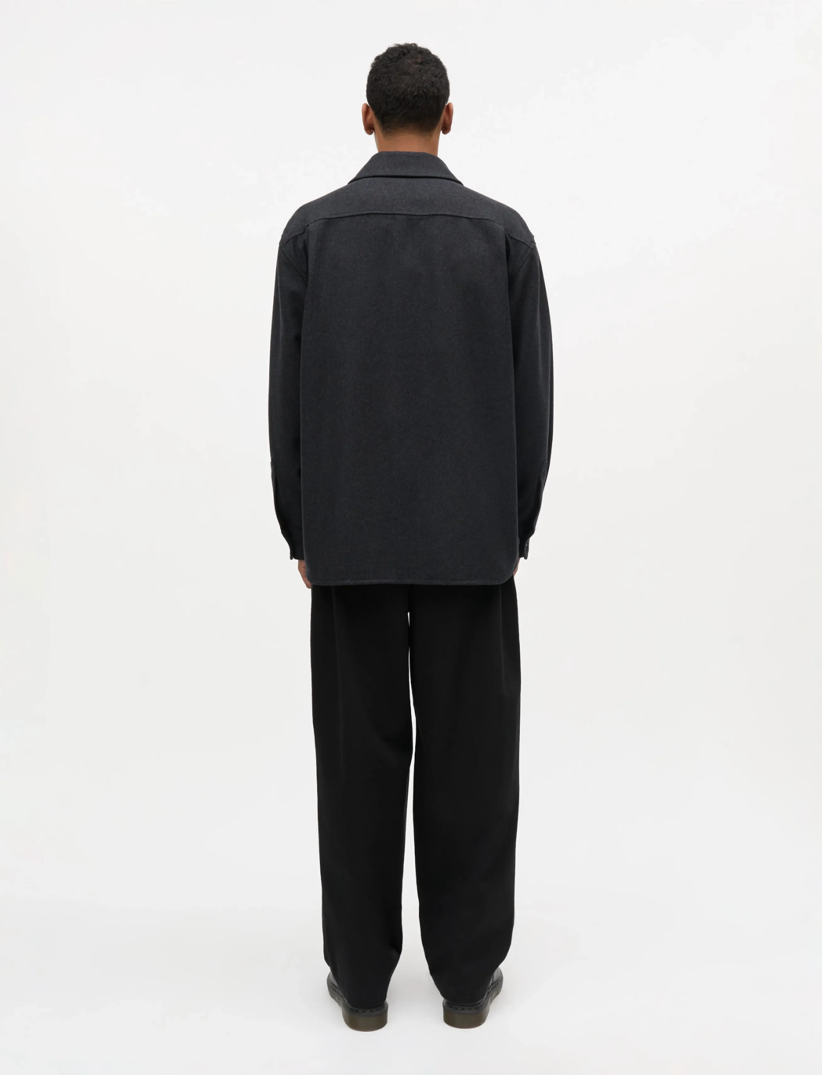 Mads Nørgaard - Cotton Twill Henry Pants - black - 2