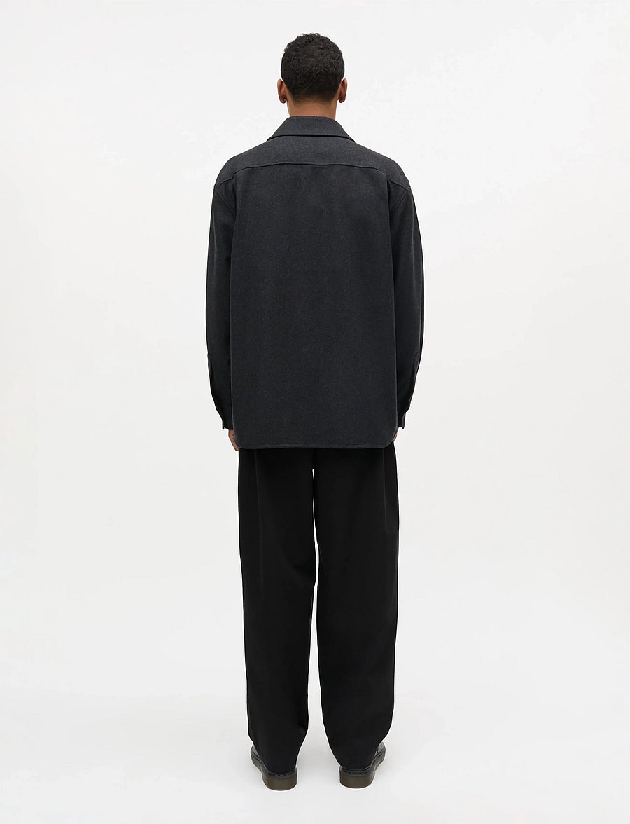 Mads Nørgaard - Cotton Twill Henry Pants - black - 2