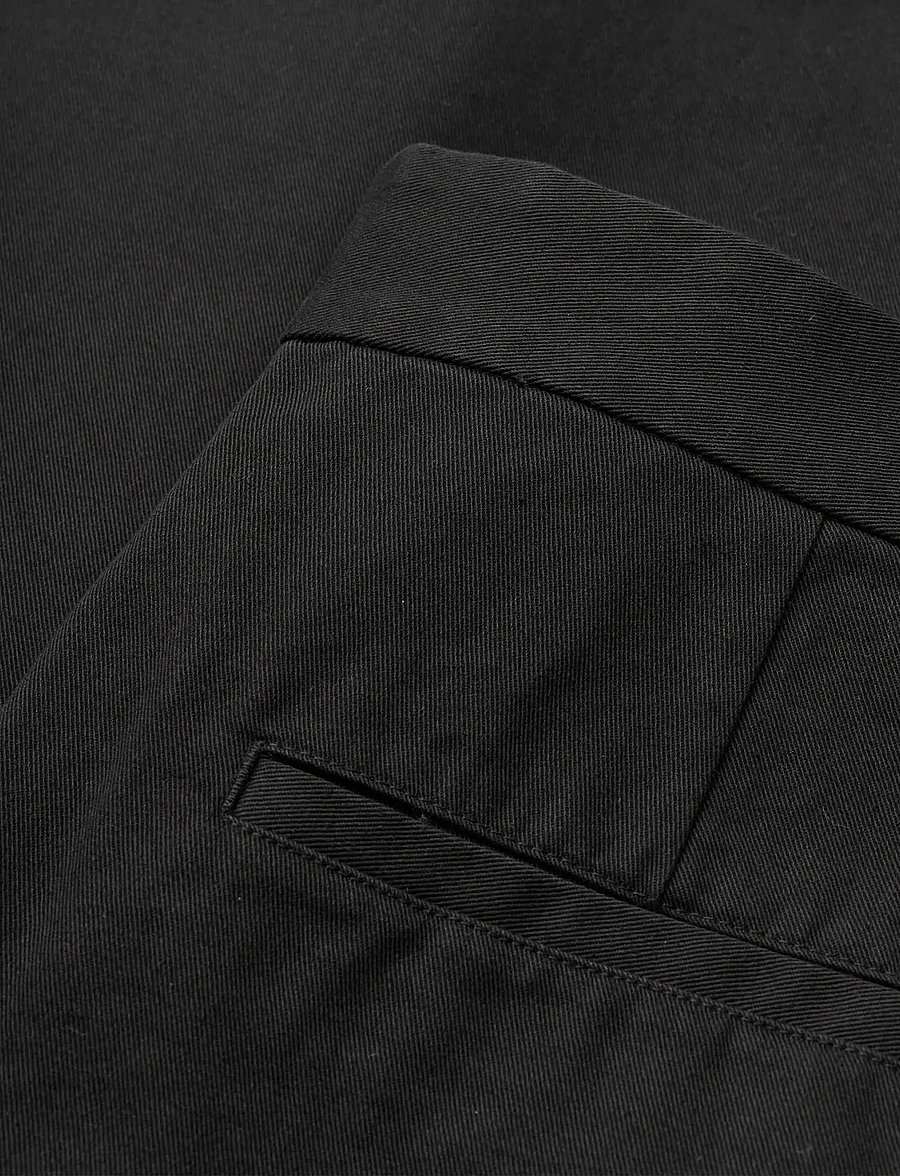 Mads Nørgaard - Cotton Twill Henry Pants - black - 3