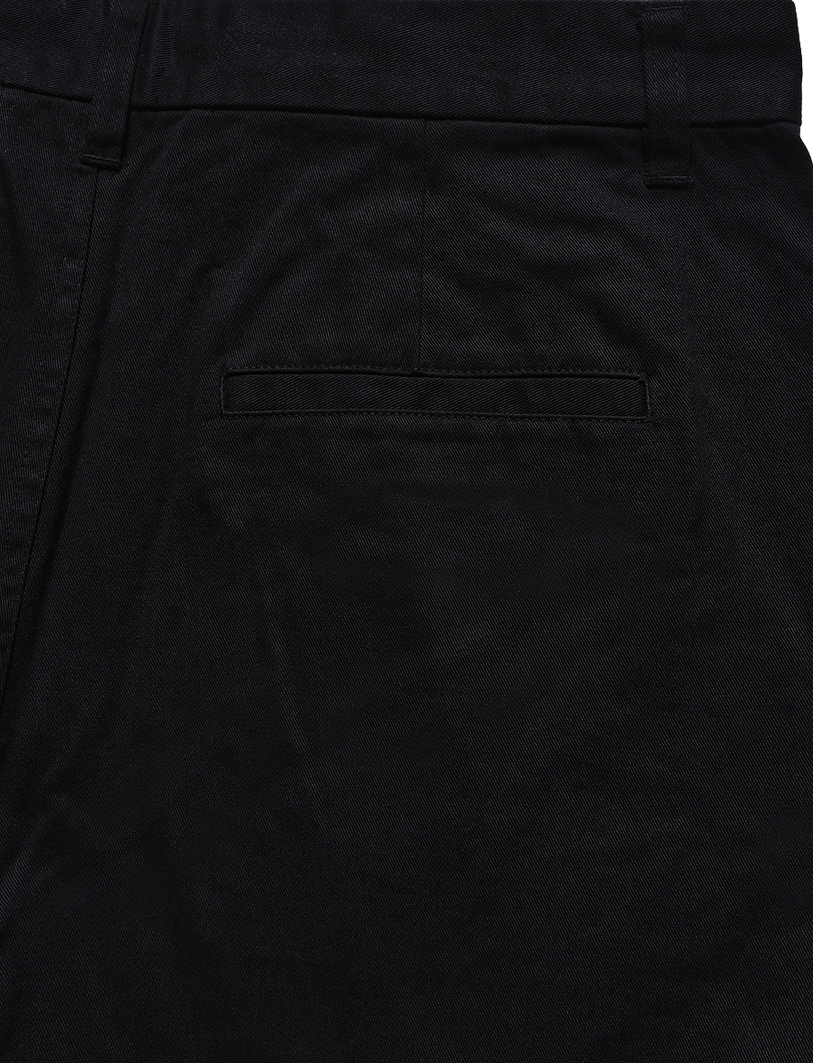 Mads Nørgaard - Cotton Twill Henry Pants - casual bukser - black - 4