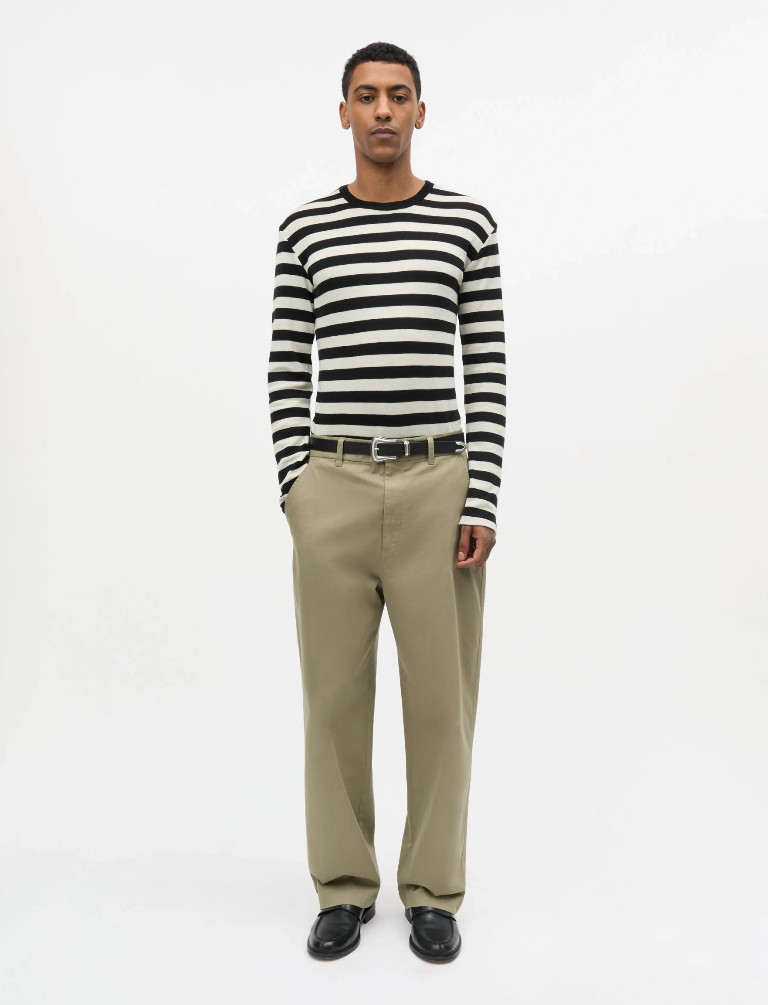 Mads Nørgaard Cotton Twill Henry Pants - Hosen - OVERLAND TREK / khaki/green