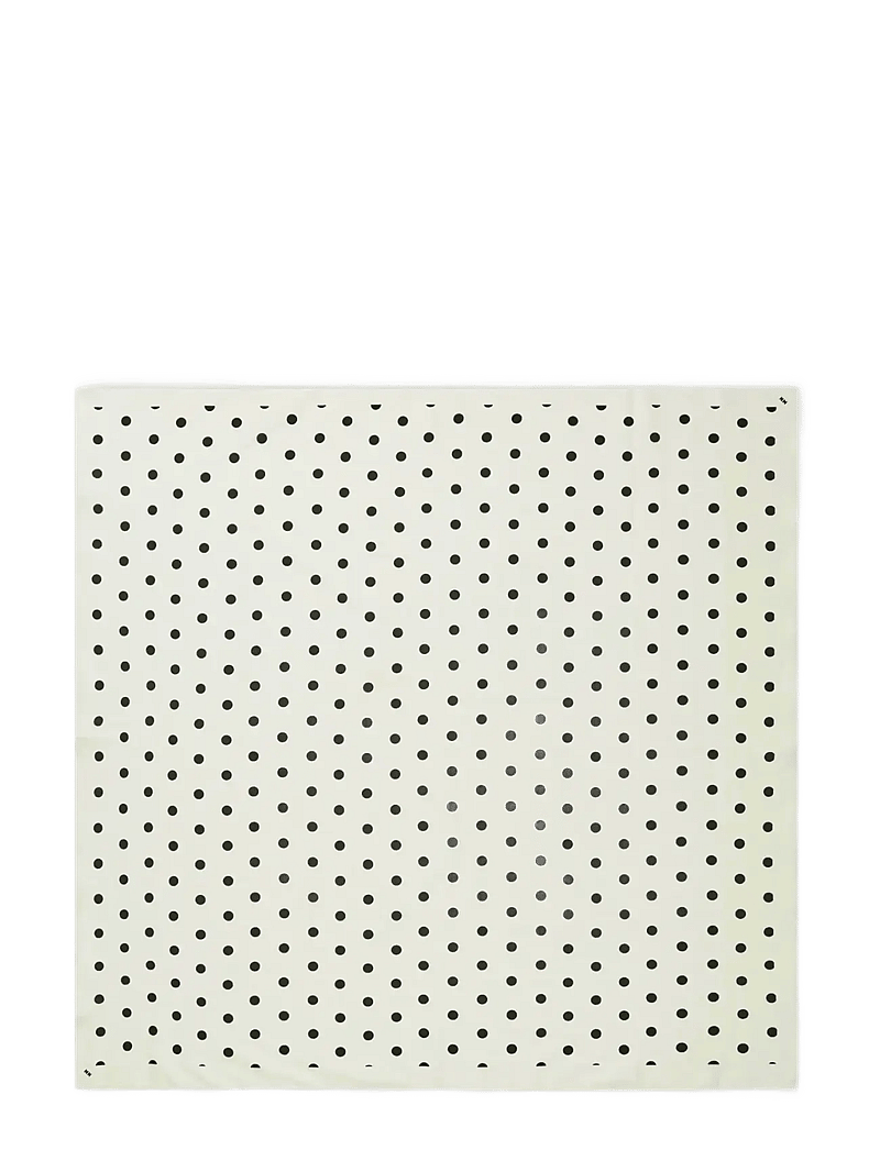 Mads Nørgaard - Soft Cotton Big Dot Scarf - sjalar - dot aop/black - 1