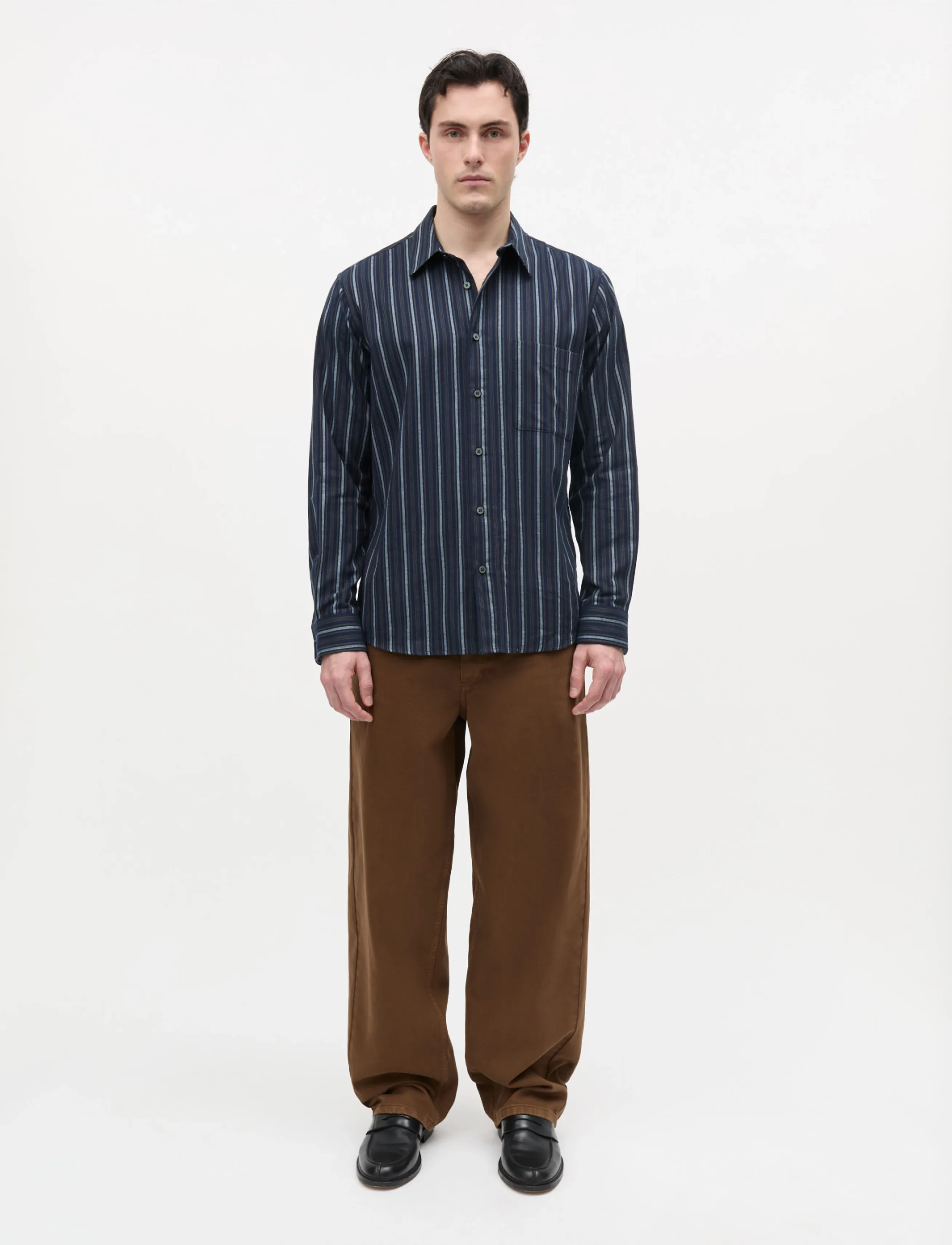 Mads Nørgaard Soil Denim Hannes Jeans, Herren, Hochgeschnittene Weite Denim Jeans, Braun, Gr.29