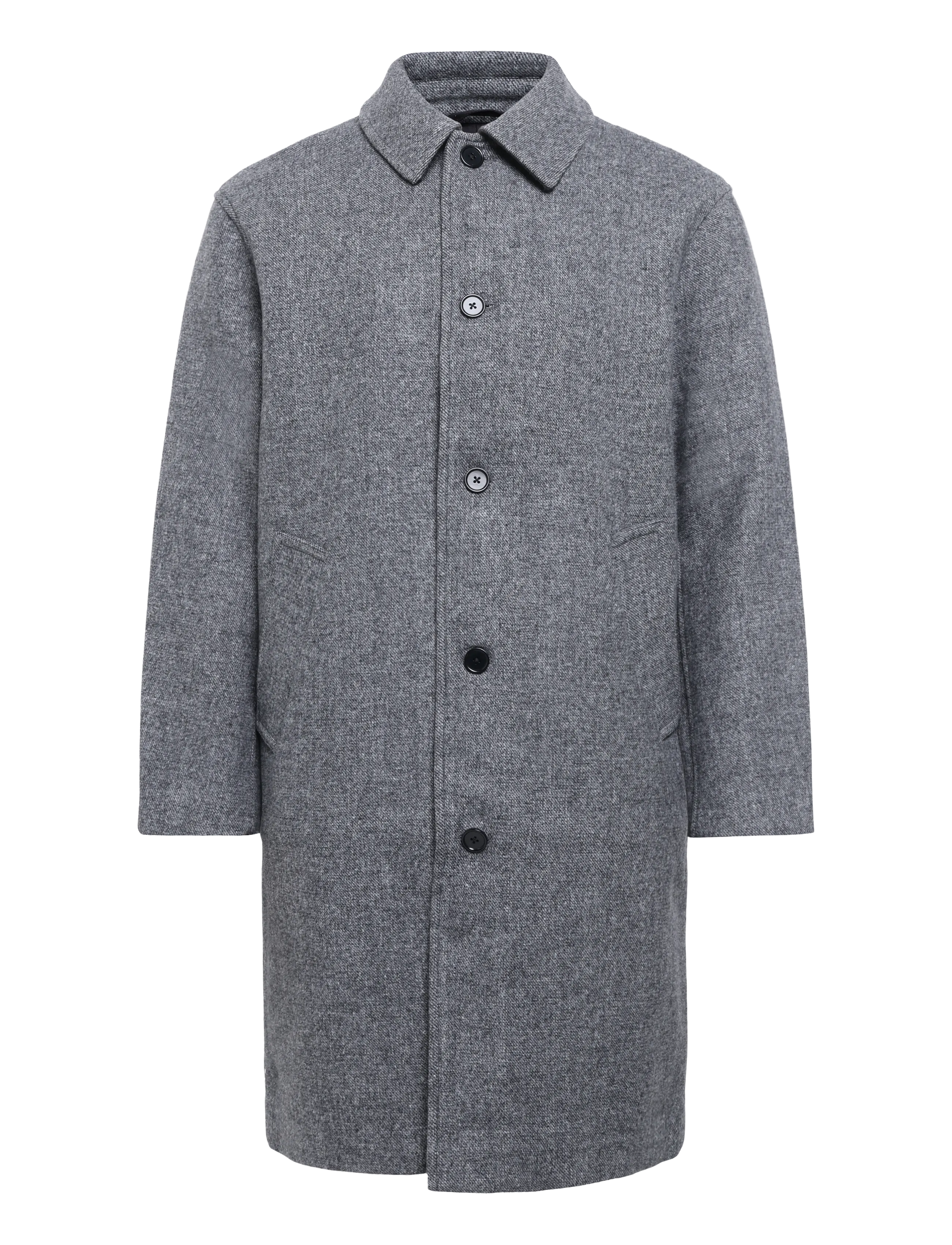 Mads Nørgaard Bond Wool Curtis Coat, Mænd, Car Coat, Grå, Str: 52