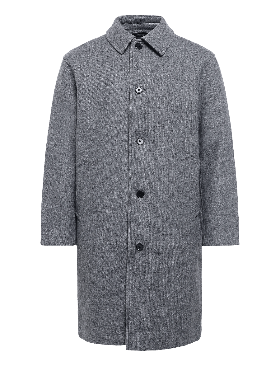 Mads Nørgaard - Bond Wool Curtis Coat - winterjacken - dark grey melange - 0