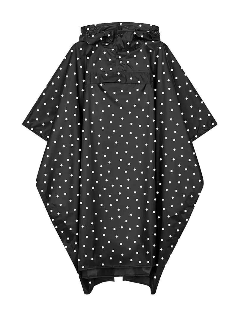 Mads Nørgaard - Raino Scape Dot Cape - vihmamantlid - dot aop black - 0