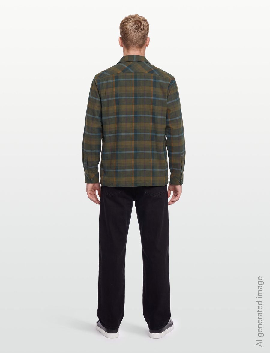 Mads Nørgaard - Brushed Flannel Luke Shirt CH - flannel skyrtur - tarmac check - 4