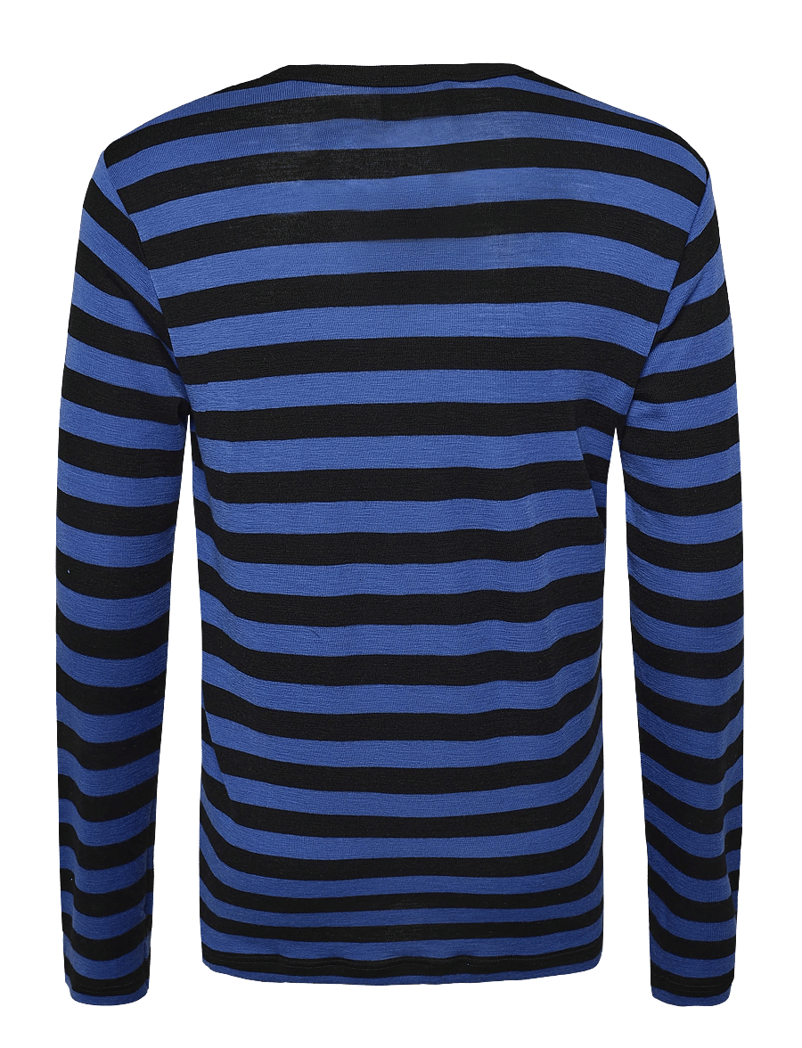 Mads Nørgaard - Fine Wool Tobias Knit - rundhals - asphalt/lapis blue - 2