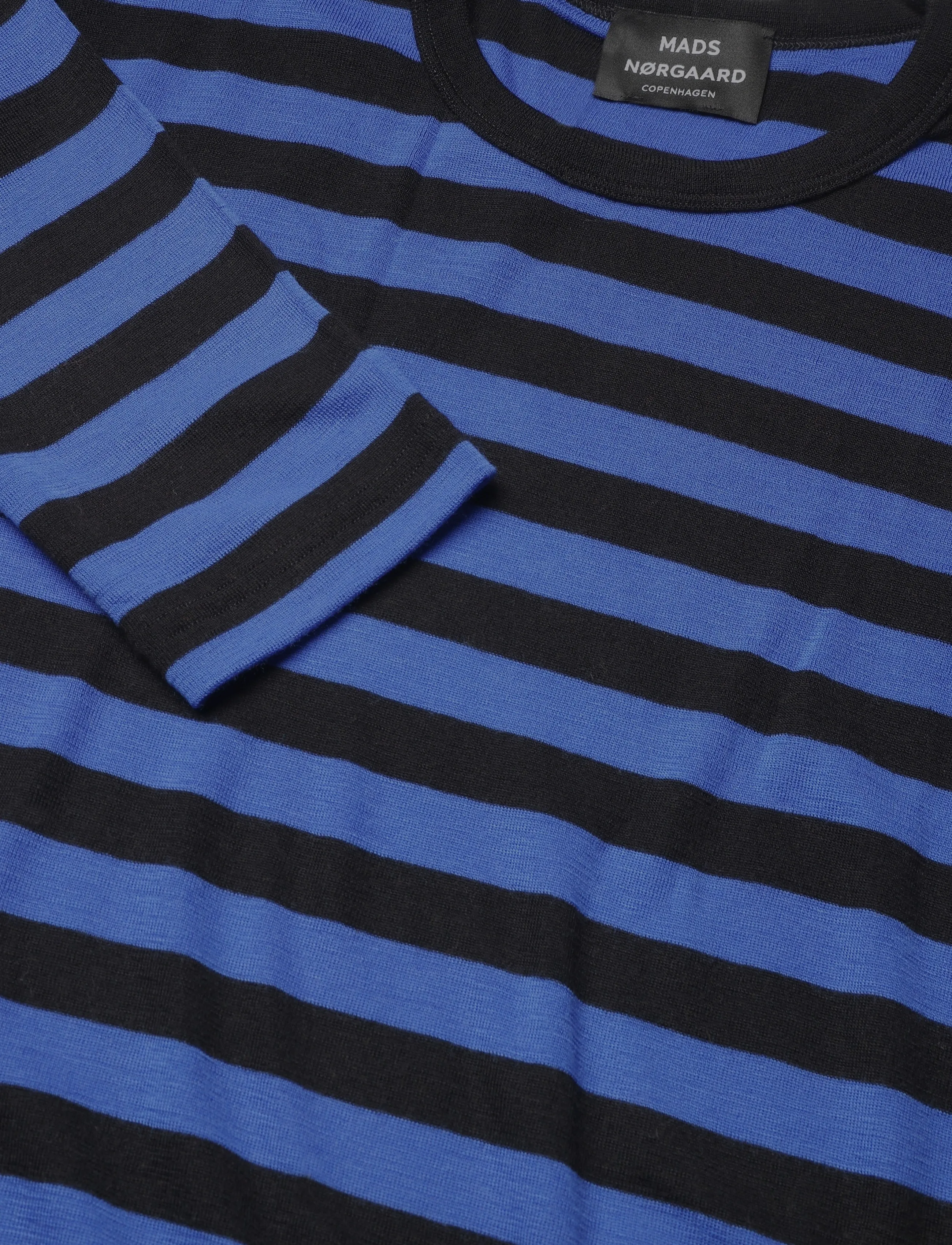 Mads Nørgaard - Fine Wool Tobias Knit - rundhals - asphalt/lapis blue - 4