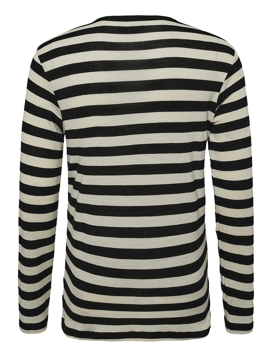 Mads Nørgaard - Fine Wool Tobias Knit - rundhals - black/vanilla ice - 2