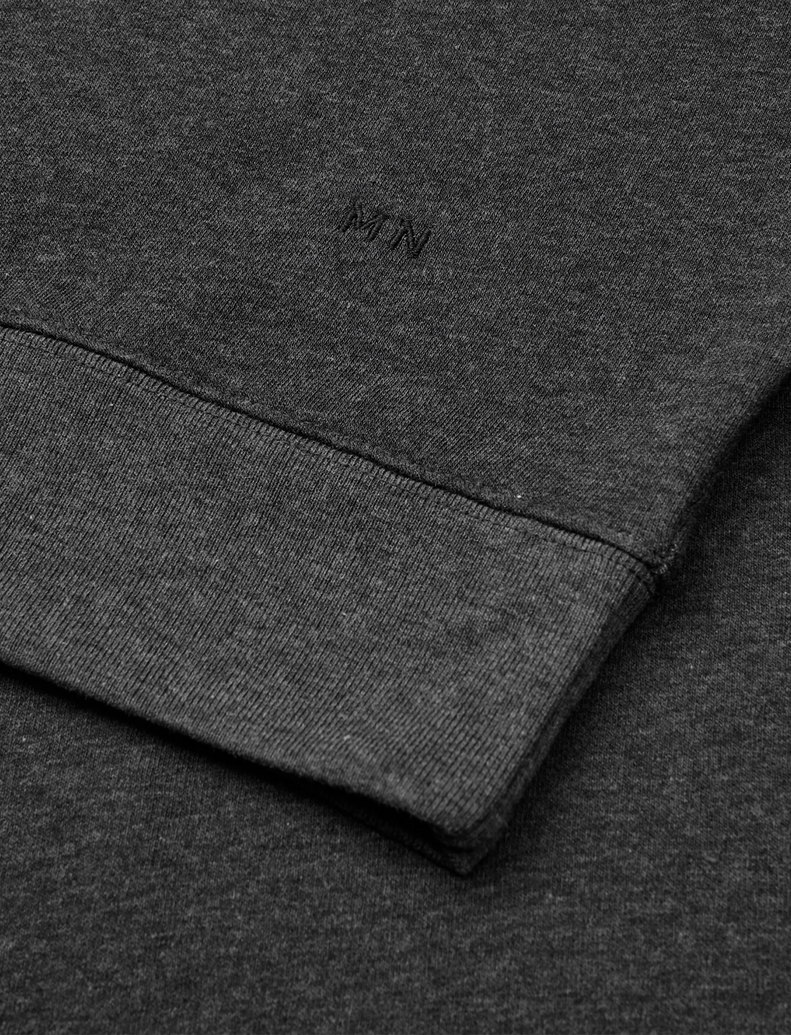 Mads Nørgaard - Standard Bram Polo Sweat - langärmelige strick-polohemden - dark grey melange - 3