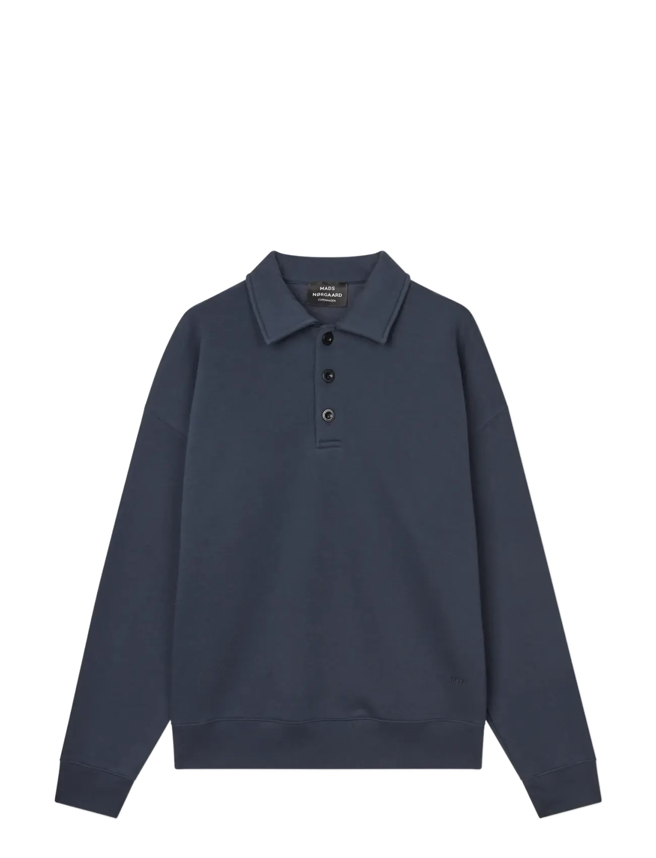 Mads Nørgaard Standard Bram Polo Sweat - Strickmode - SKY CAPTAIN / navy