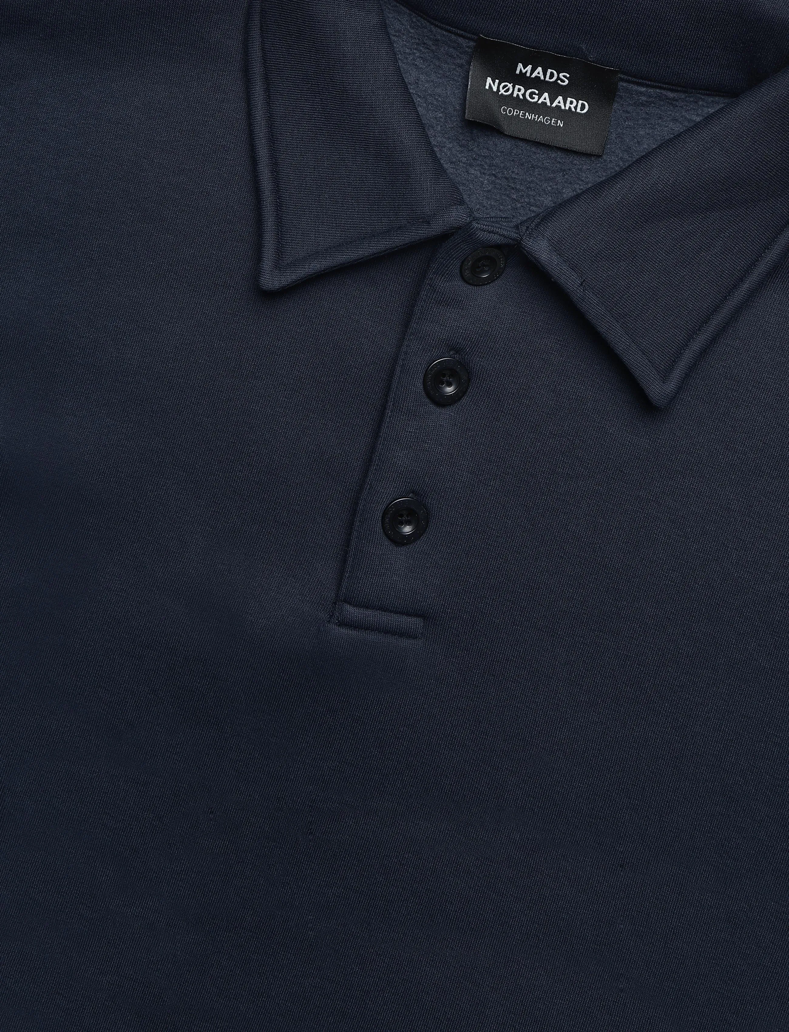 Mads Nørgaard - Standard Bram Polo Sweat - polos à manches longues - sky captain - 5
