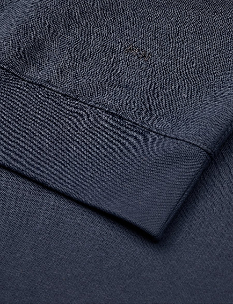 Mads Nørgaard - Standard Bram Polo Sweat - langärmelige strick-polohemden - sky captain - 1
