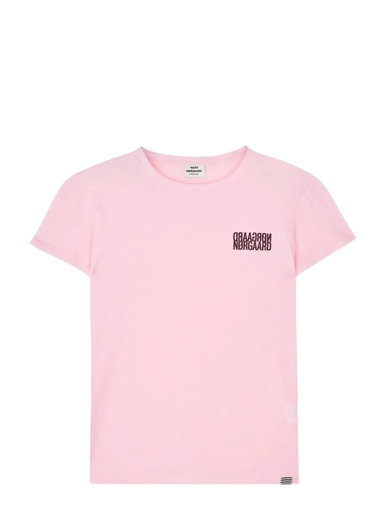 Mads Nørgaard Single Cotton Tuvina mini mirror Tee - T-shirts - FAIRY TALE PINK / pink/rose