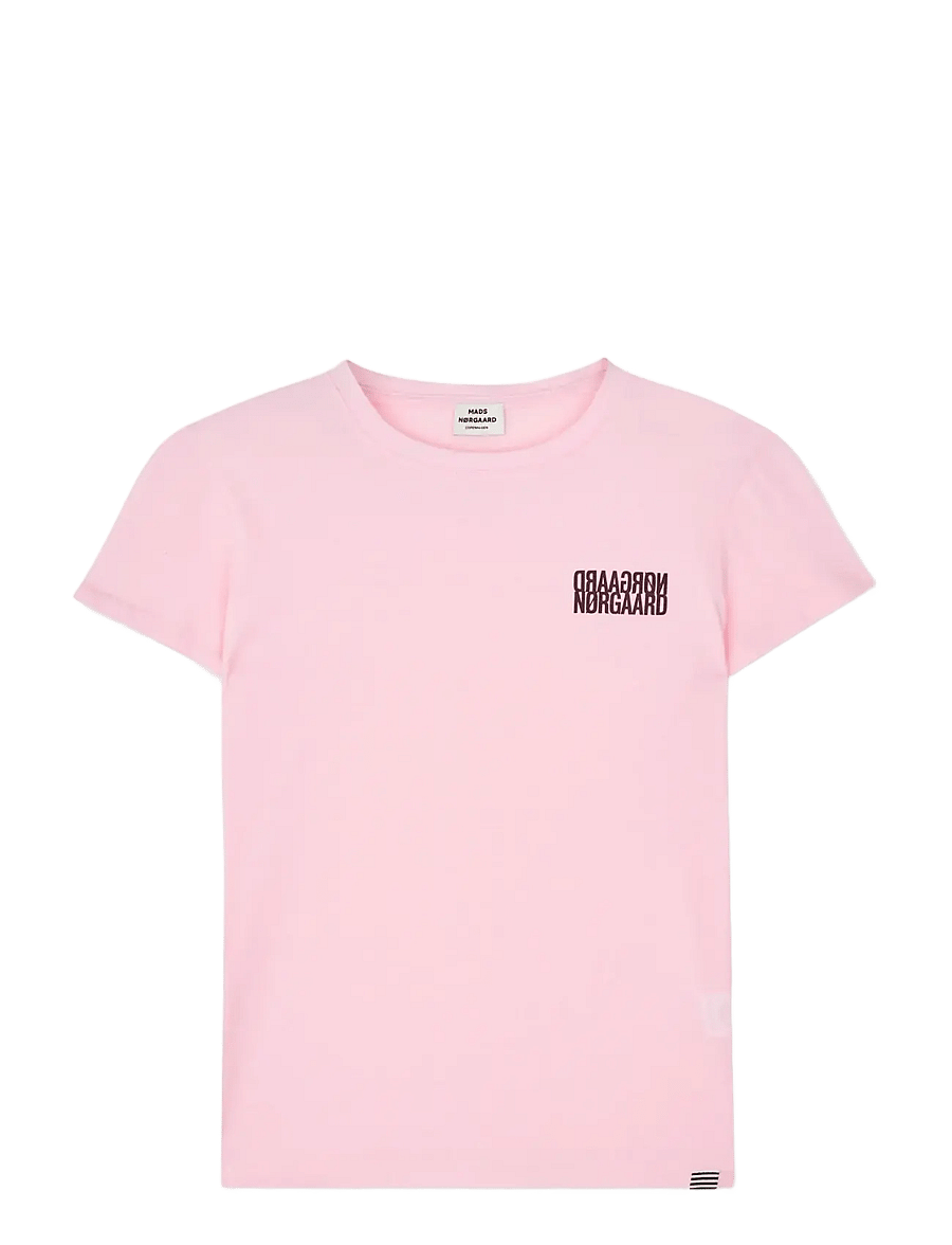 Mads Nørgaard - Single Cotton Tuvina mini mirror Tee - t-särgid - fairy tale pink - 0